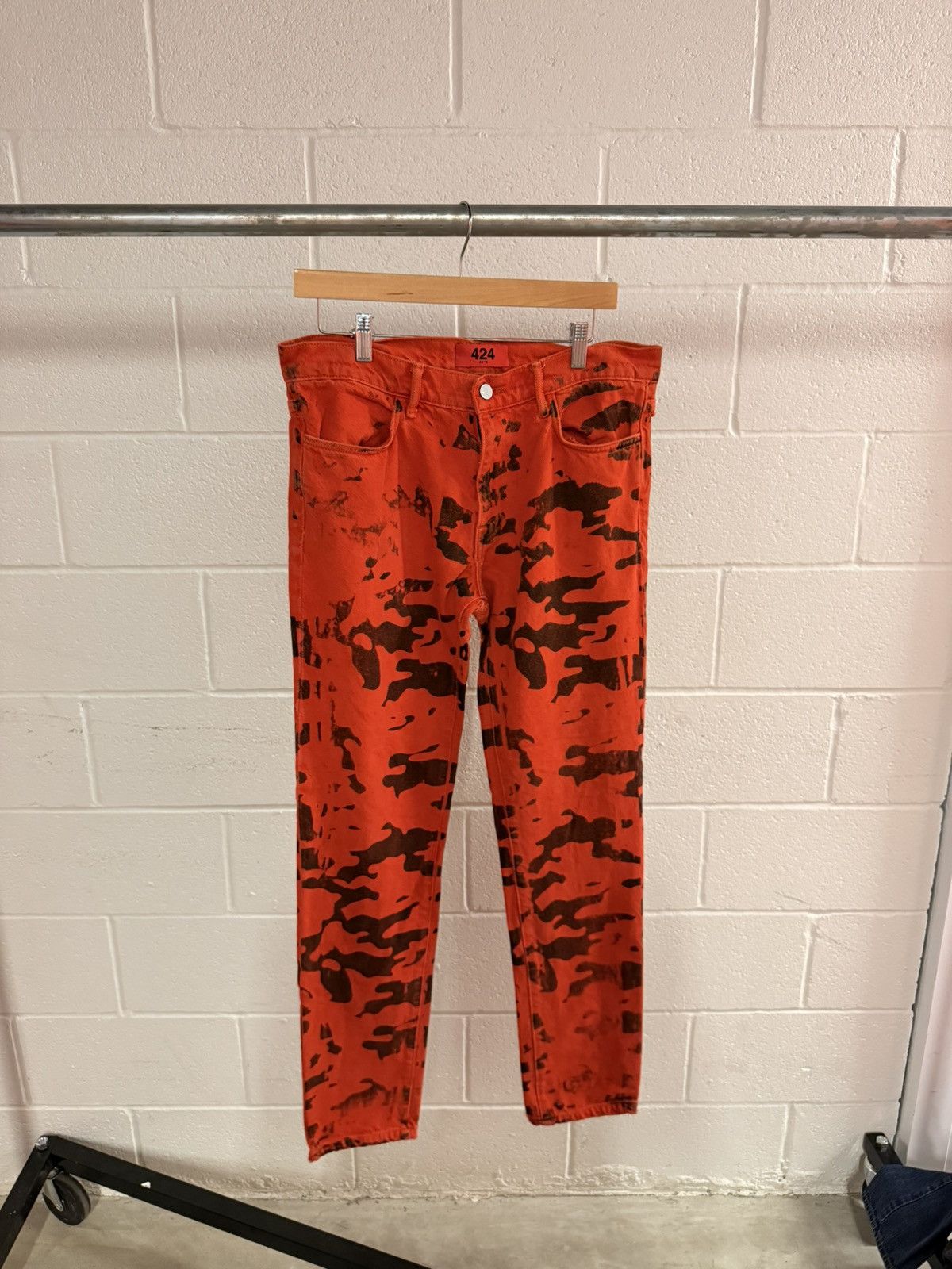 424 424 on fairfax red/camo denim jeans Size US 30 / EU 46 - 1 Thumbnail