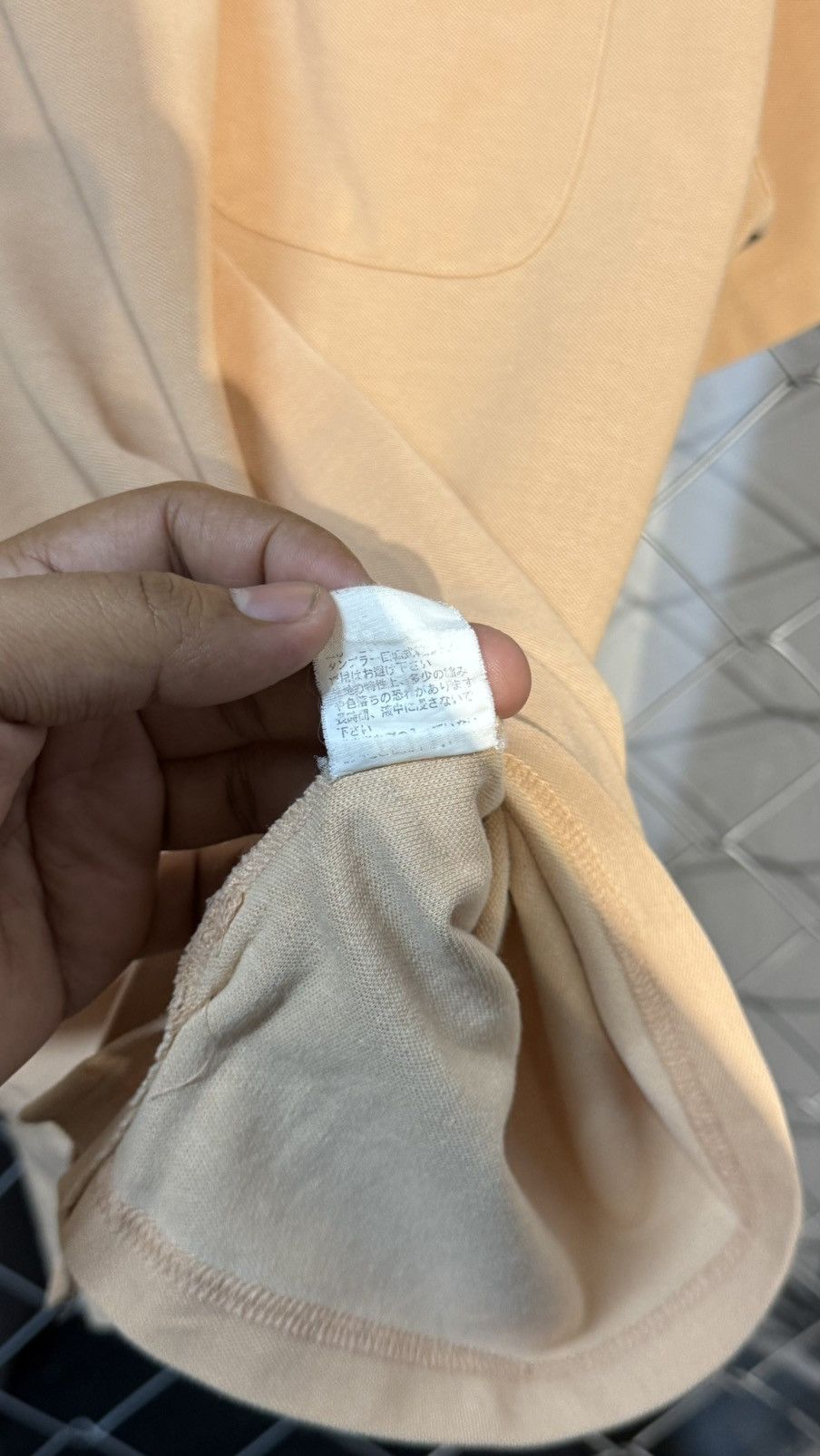 Japanese Brand LV Louis Valentino Polo Shirt Beige Peach Pique Pocket Size US M / EU 48-50 / 2 - 7 Thumbnail