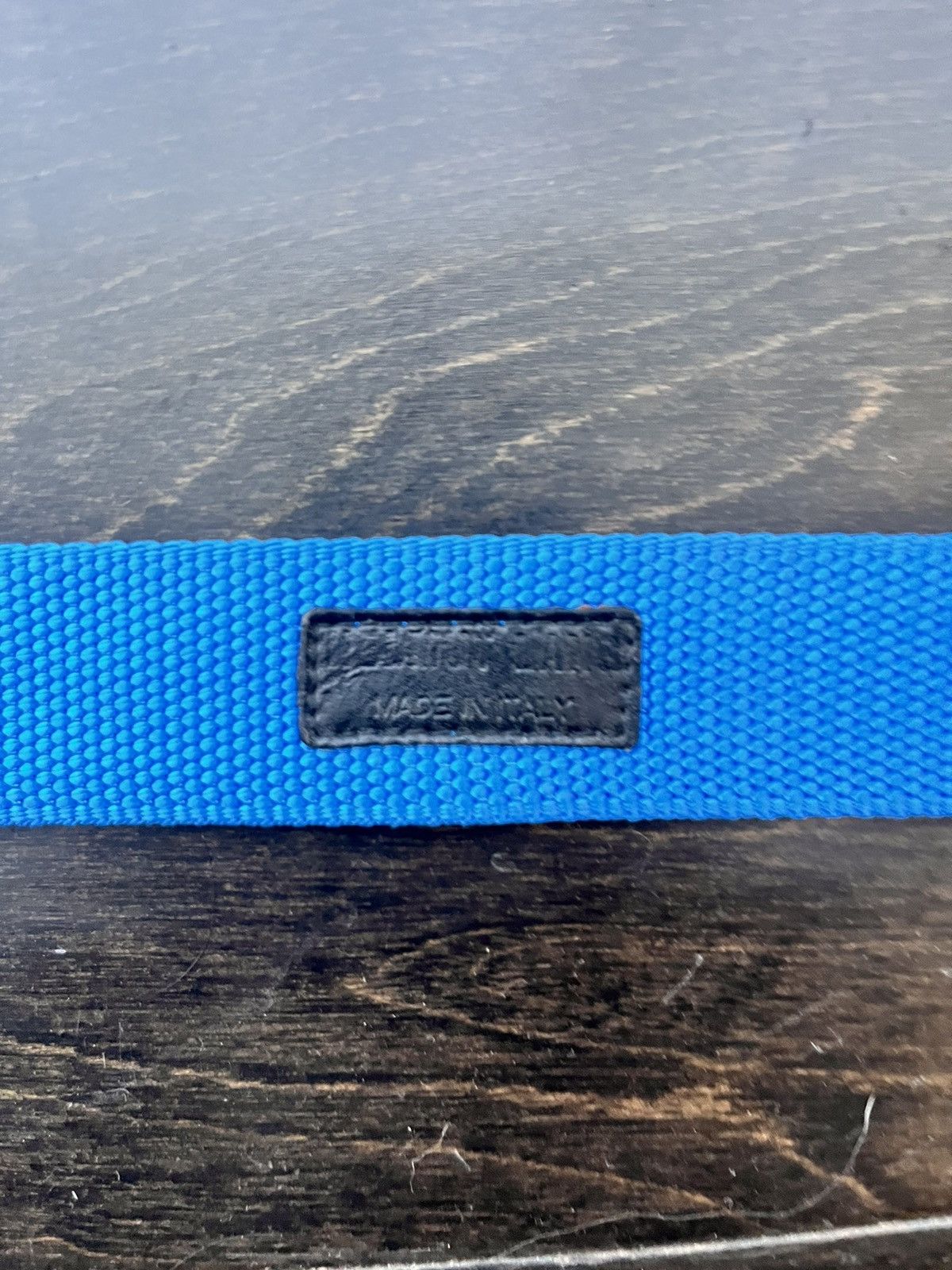 Helmut Lang Blue Web Belt with Anodized Buckle Size 26 - 4 Thumbnail