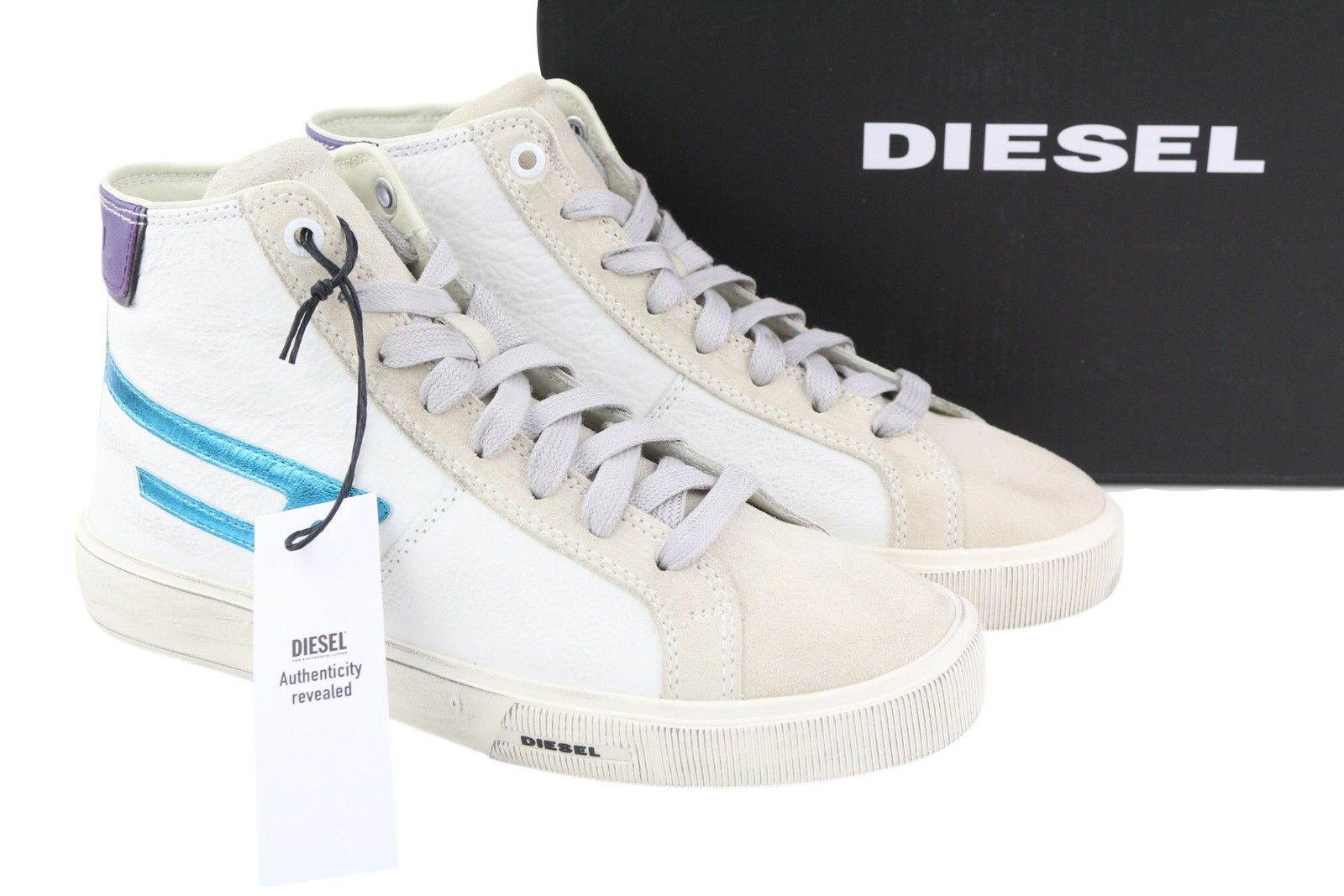 Diesel S-Mydori Ml W Eu41 White Leather 41551 Shoes, Women's (Size 10)