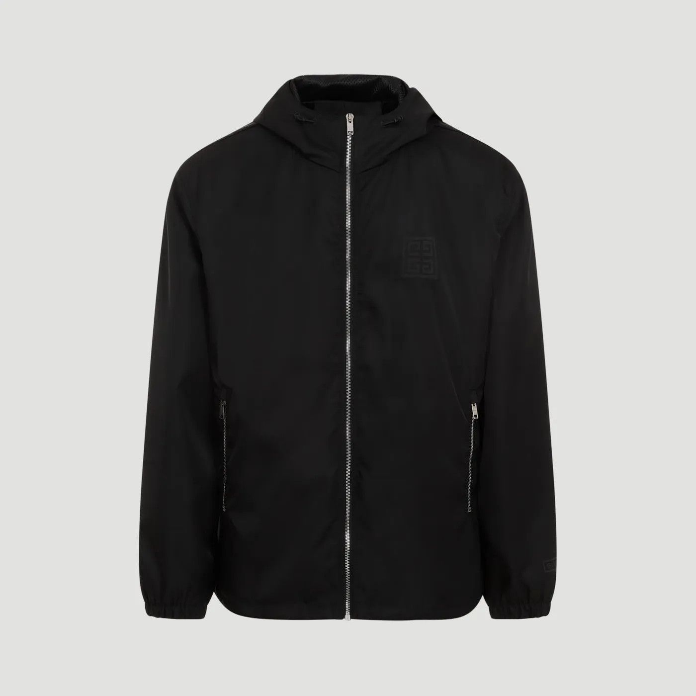 o1w1db10525 4G Jacquard Windbreaker in Black