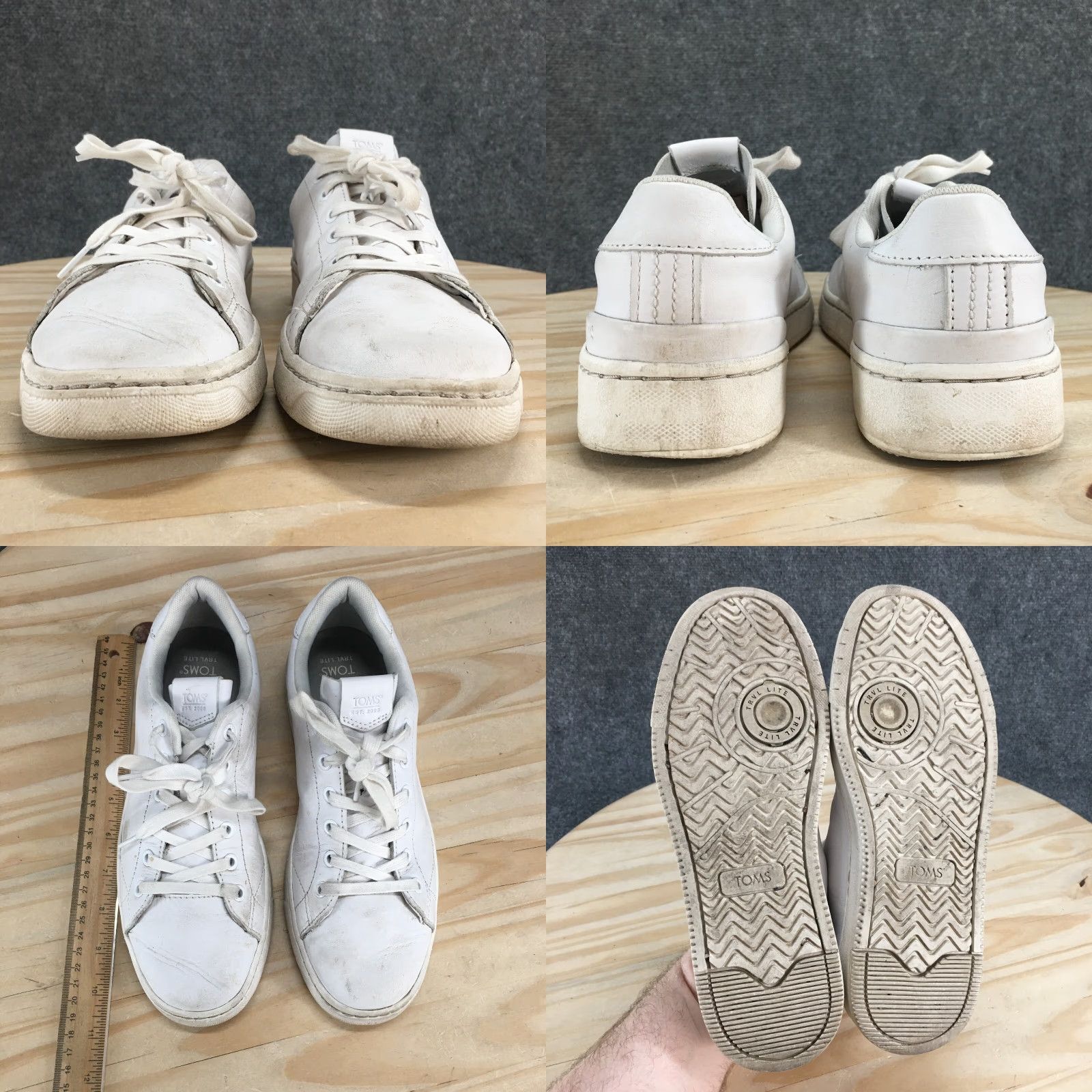 Toms Toms Shoes Mens 7.5 Trvl Lite Sneakers White Lace Up Low Top Casual 10016348 Size US M / EU 48-50 / 2 - 8 Thumbnail