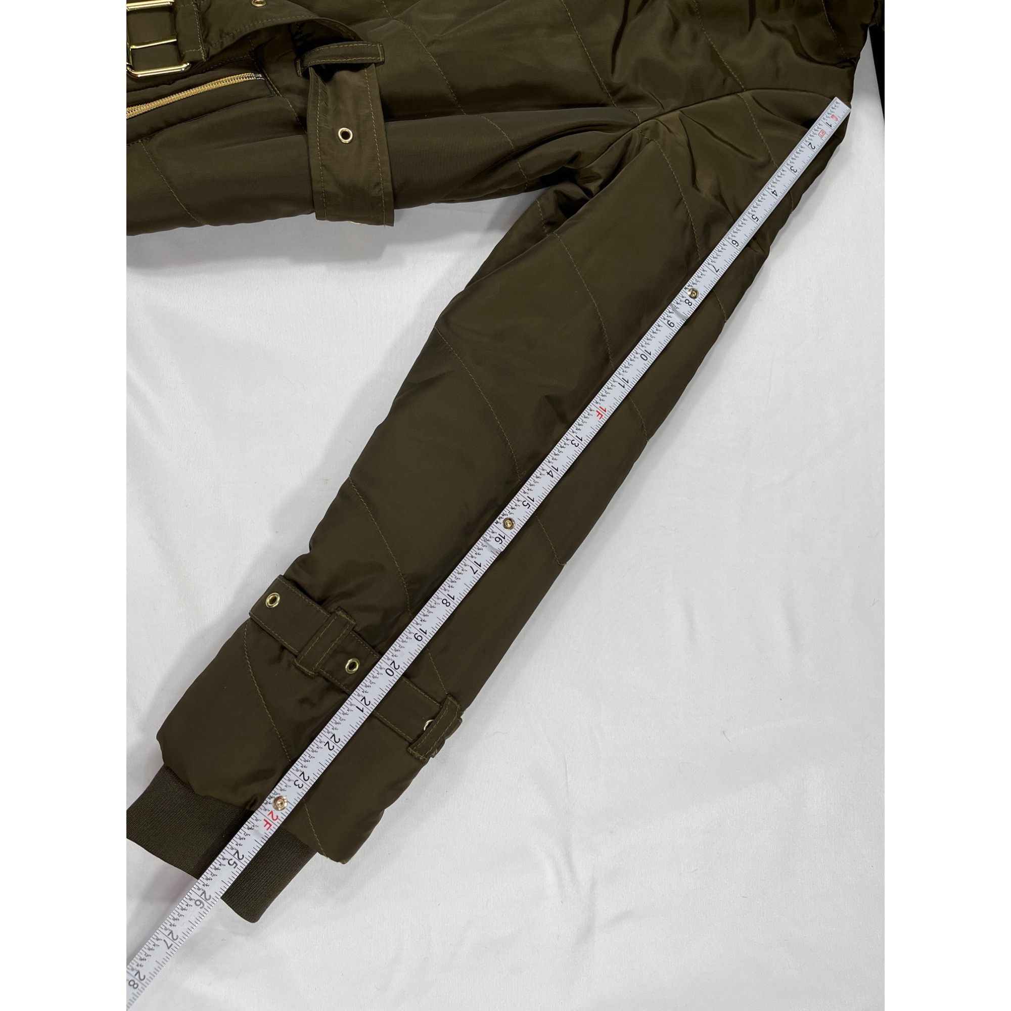 Express Express SKU 7920 Womens Olive Green Parka Jacket With Belt S Size S / US 4 / IT 40 - 9 Thumbnail