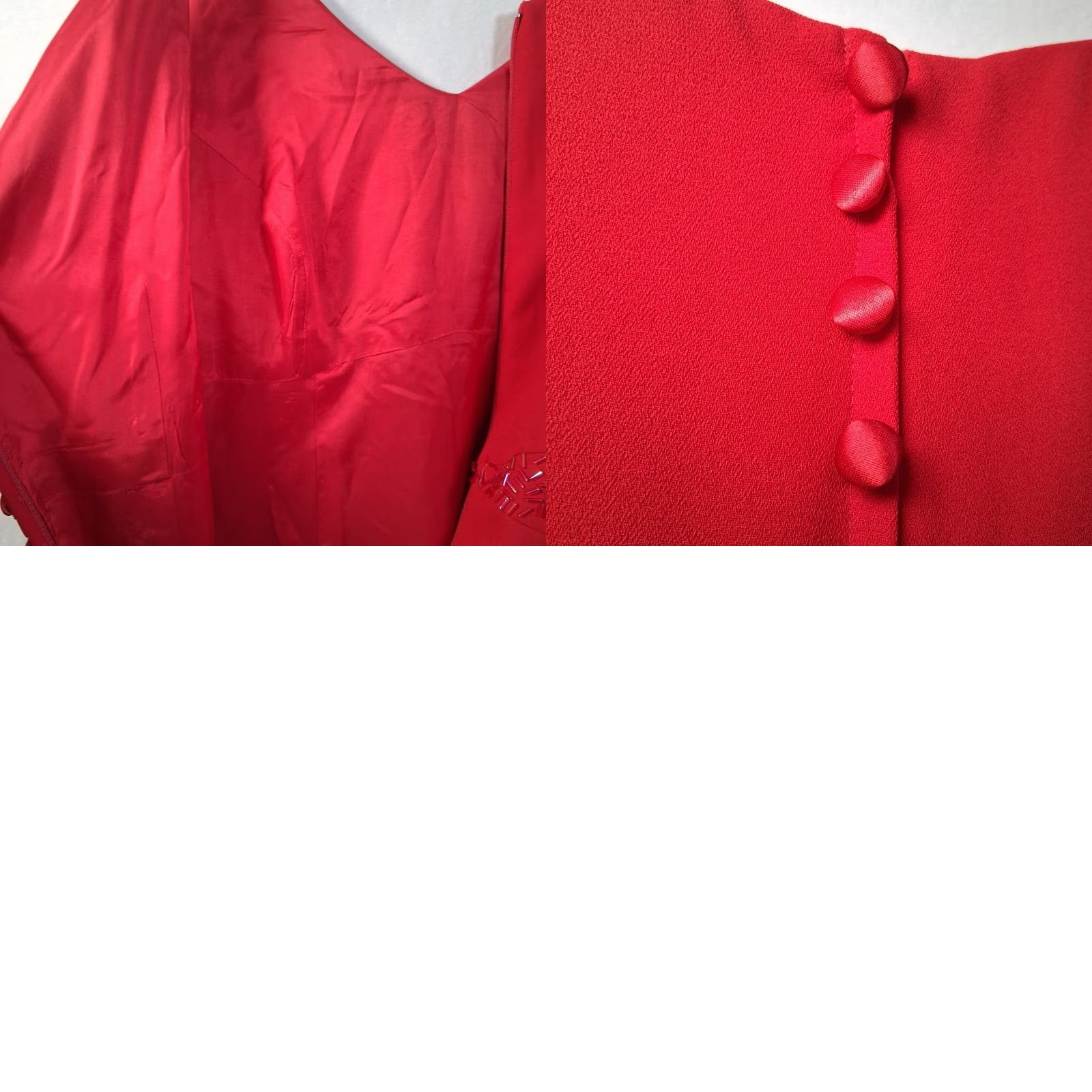 Donna Morgan VINTAGE Donna Morgan Evening Gown Dress Size 8 Red Sleeveless Long Beaded Dress Woman Size M / US 6-8 / IT 42-44 - 11 Thumbnail