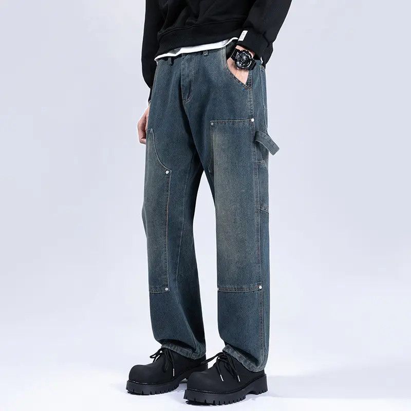 Japanese Brand Retro loose straight leg high street jeans Size US 30 / EU 46 - 2 Thumbnail