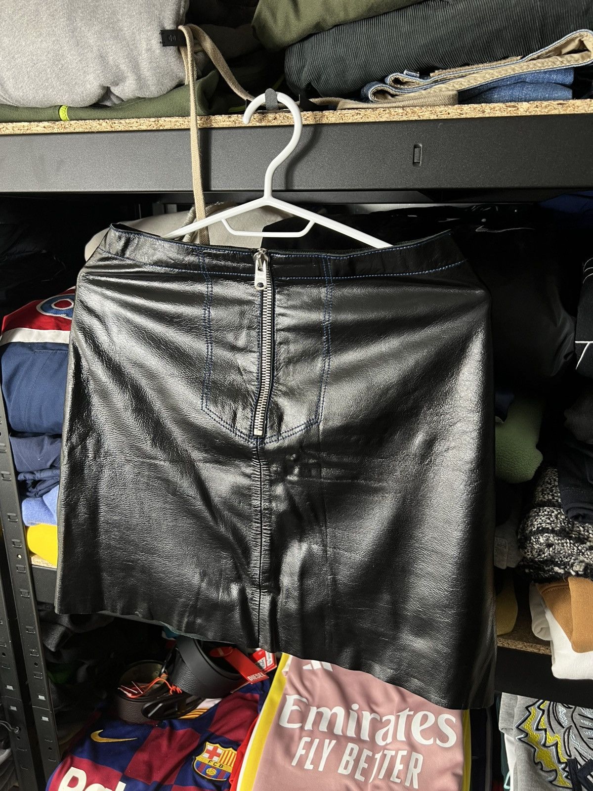 Sandro Sandro Paris Black Leather Mini Skirt Zip Front Size 1 XS Size 28" / US 6 / IT 42 - 3 Thumbnail