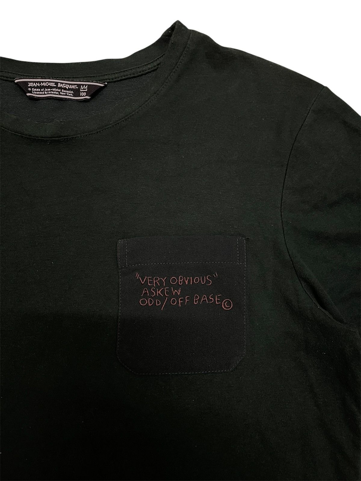 Jean-Michel Basquiat Jean-Michel Basquiat “Very Obvious” Embroidered Pocket Tee Size US L / EU 52-54 / 3 - 4 Thumbnail
