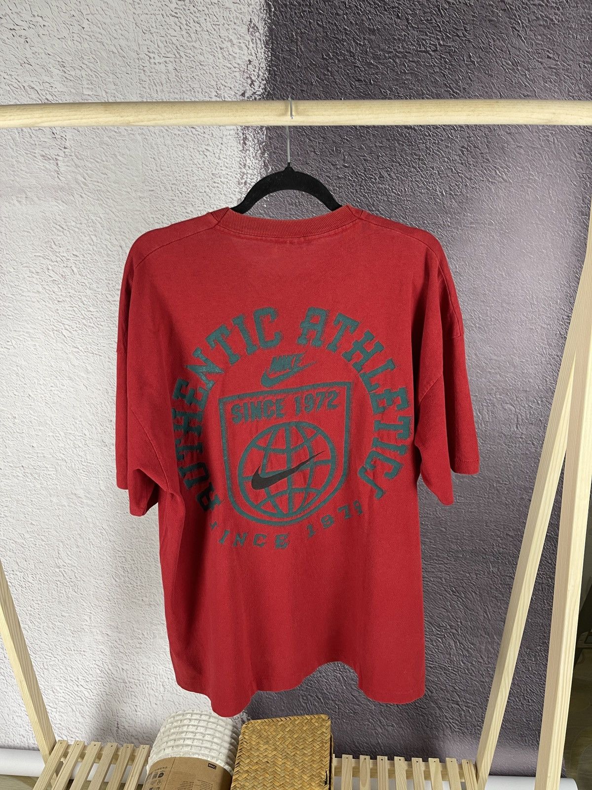 Nike Nike Authentic Athletic vintage 80s 90s single stitch tee Size US XL / EU 56 / 4 - 12 Thumbnail
