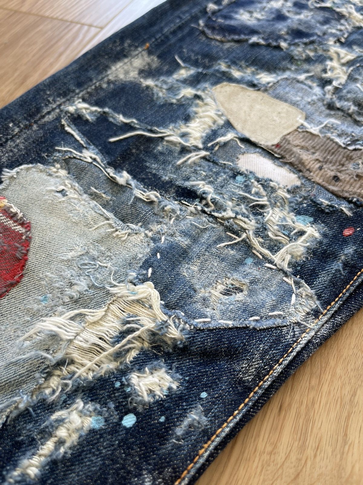 Kapital KAPITAL Vintage Sashiko Boro Patchwork Denim Jeans Size US 29 - 6 Thumbnail