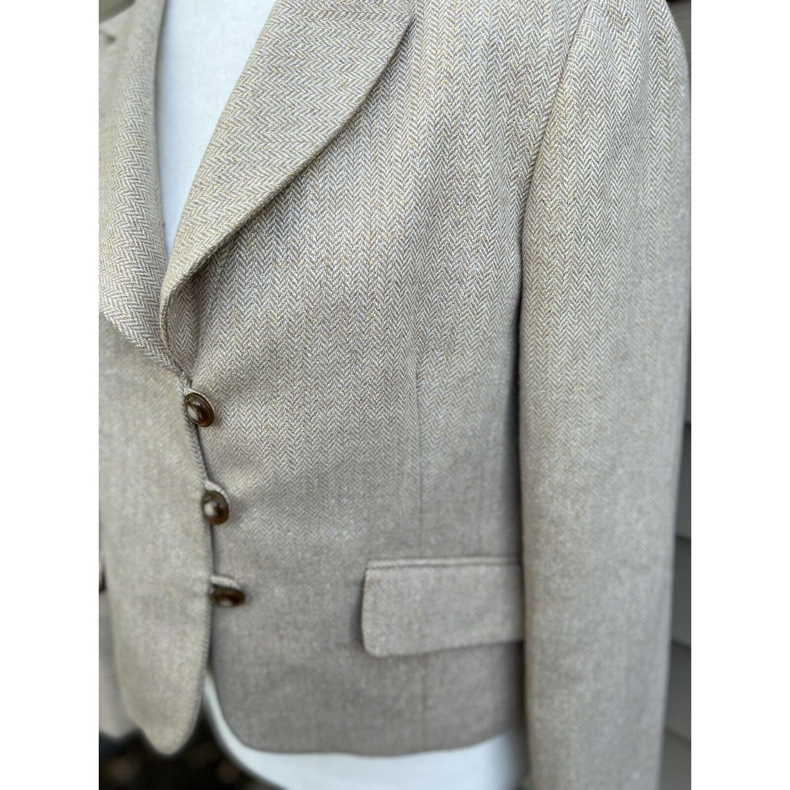 John Dalia Dalia Women's Size 12 Blazer jacket Wool Blend Warm A000219 Size XL / US 12-14 / IT 48-50 - 3 Thumbnail