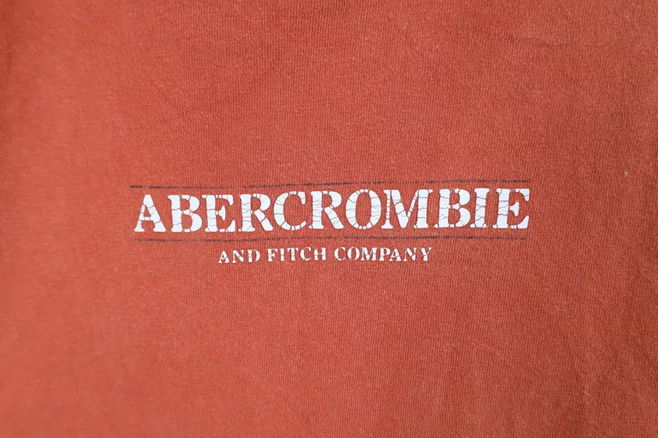 Abercrombie & Fitch × Vintage Vintage 90s Abercrombie & Fitch Long Sleeve T-Shirt Orange Size US L / EU 52-54 / 3 - 2 Thumbnail