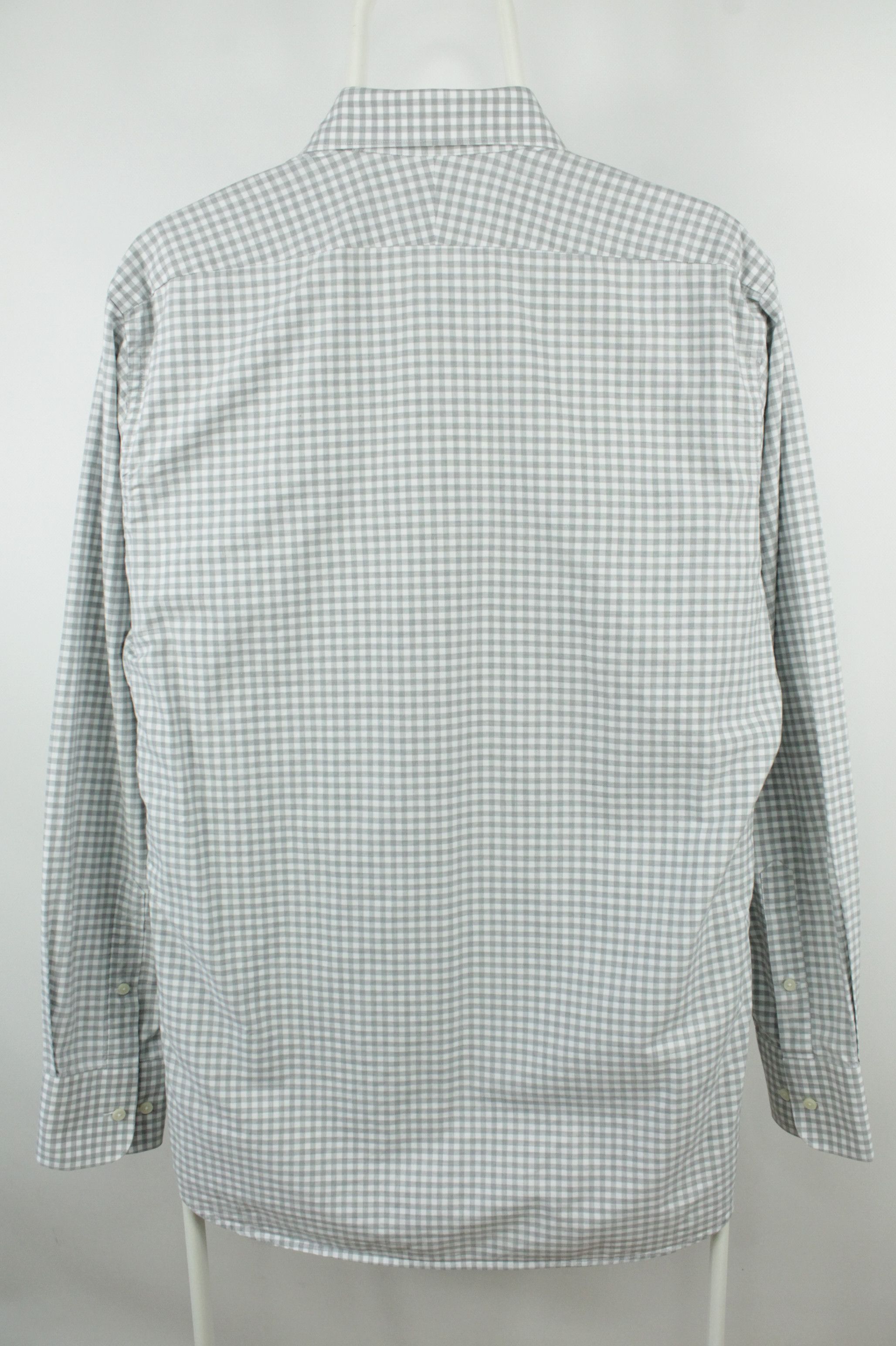 Suitsupply Suitsupply Cotton Two Ply Gray Check Formal Slim Fit Shirt Size US L / EU 52-54 / 3 - 6 Thumbnail