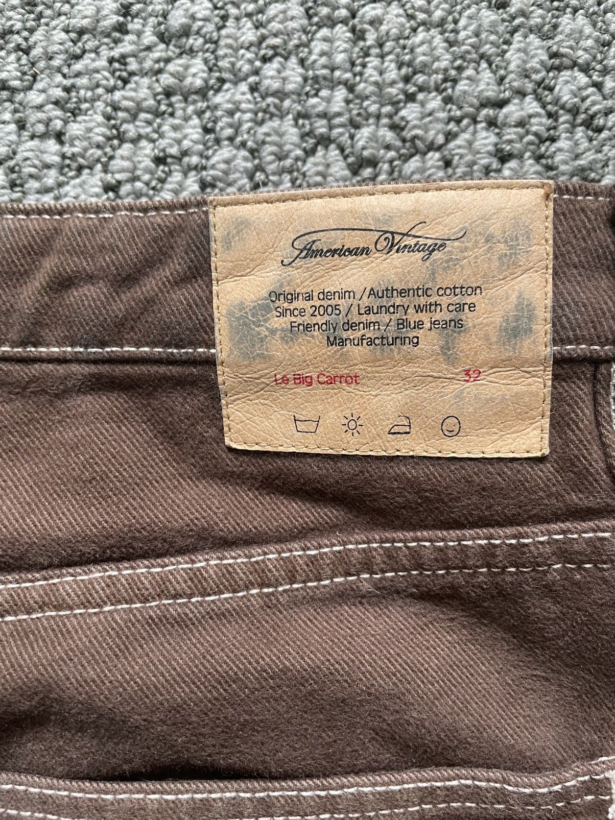 Other American Vintage Brown Denim Pants Size US 32 / EU 48 - 3 Thumbnail