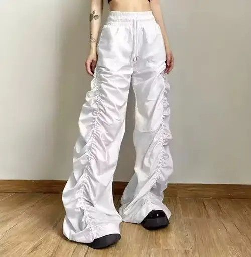 Japanese Brand × Vintage Retro Hippie Wide-leg Punkrock Pants Ice White Size US 30 / EU 46 - 3 Thumbnail