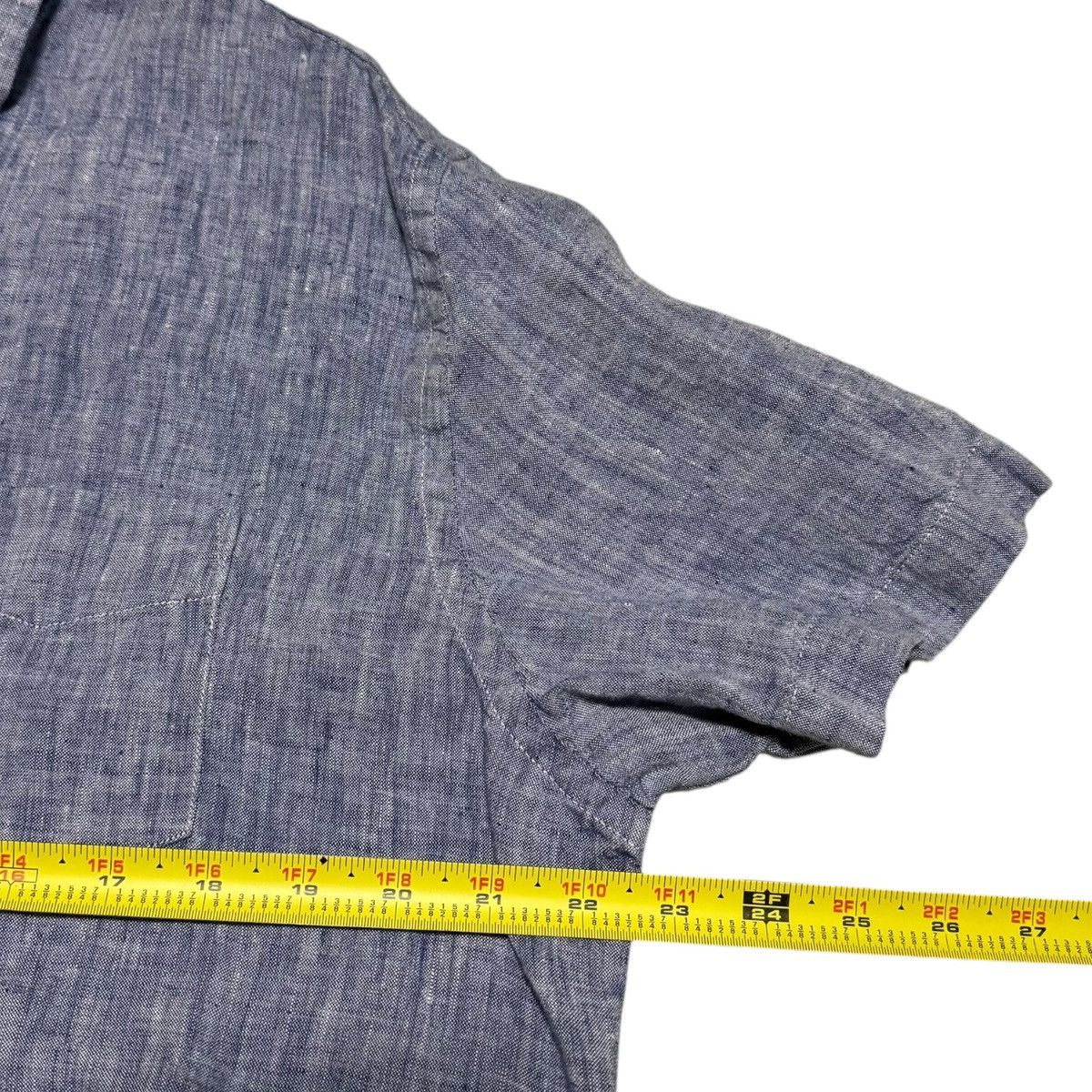 UNTUCKit UNTUCKit Blue Collared Button Up Short Sleeve Shirt Men's L Size US L / EU 52-54 / 3 - 6 Thumbnail