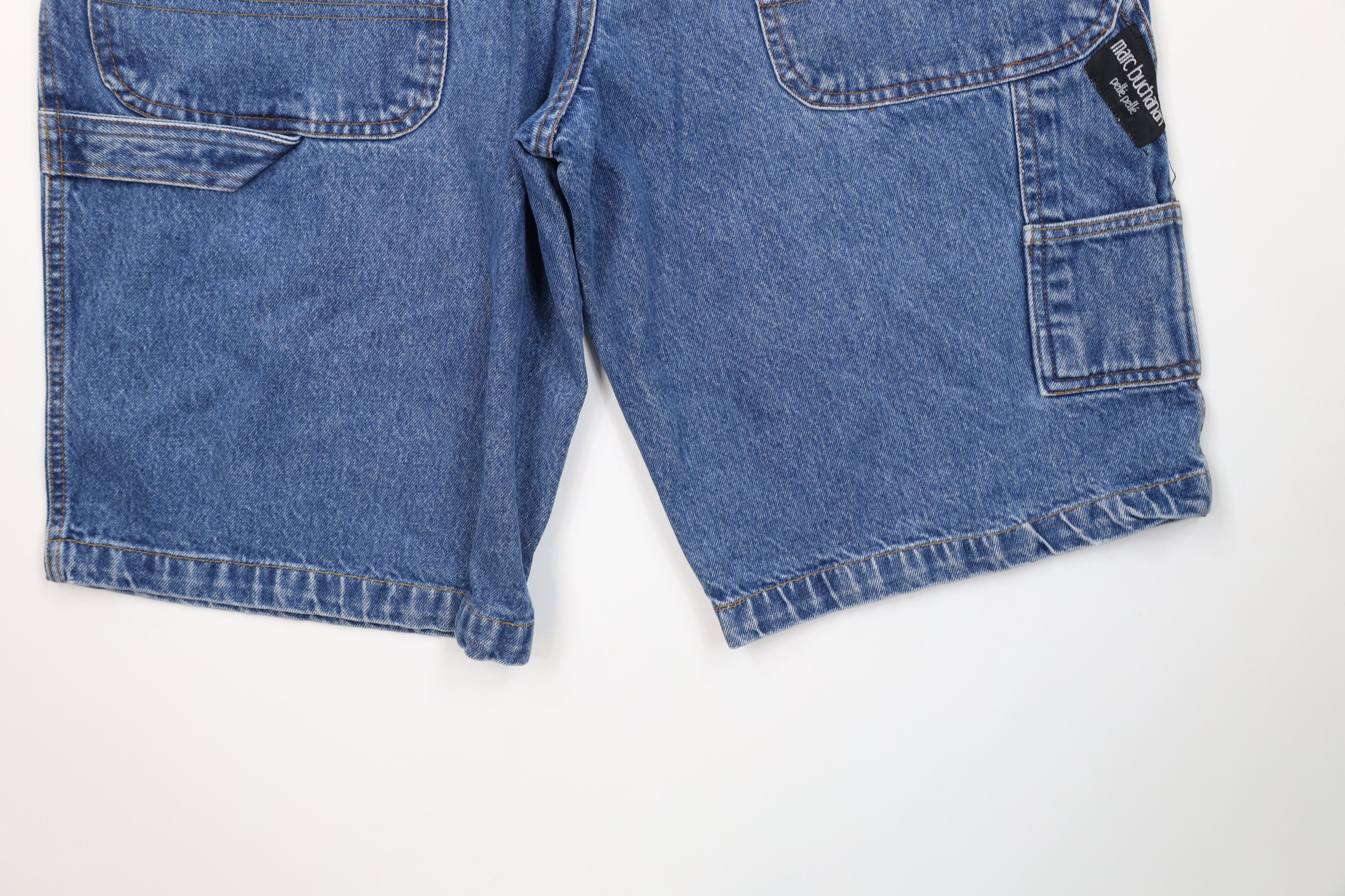 Vintage Vintage 90s Pelle Pelle Spell Out Baggy Denim Jean Shorts Size US 38 / EU 54 - 10 Thumbnail
