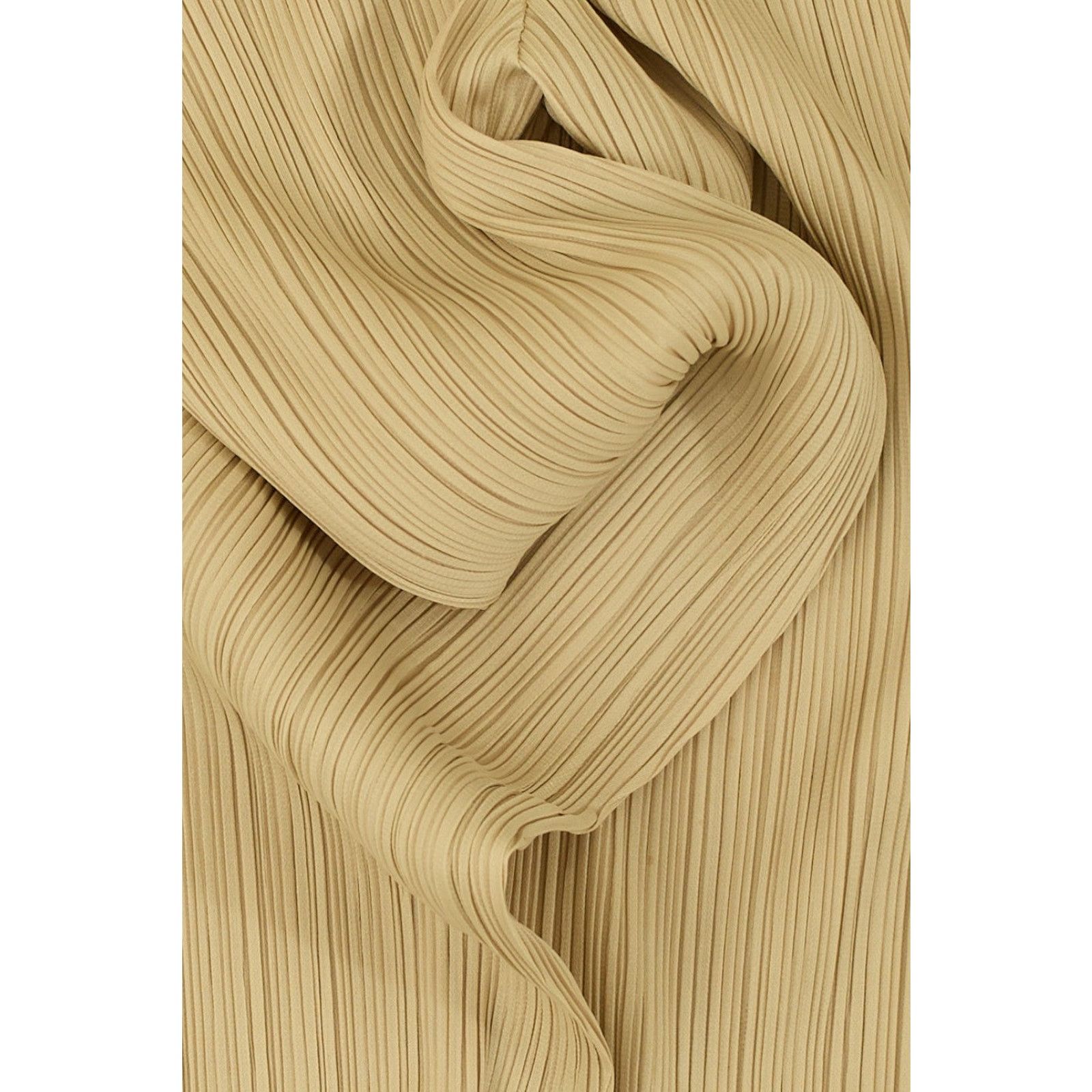 Issey Miyake Pleats Please Beige Trousers Size 28" / US 6 / IT 42 - 3 Thumbnail