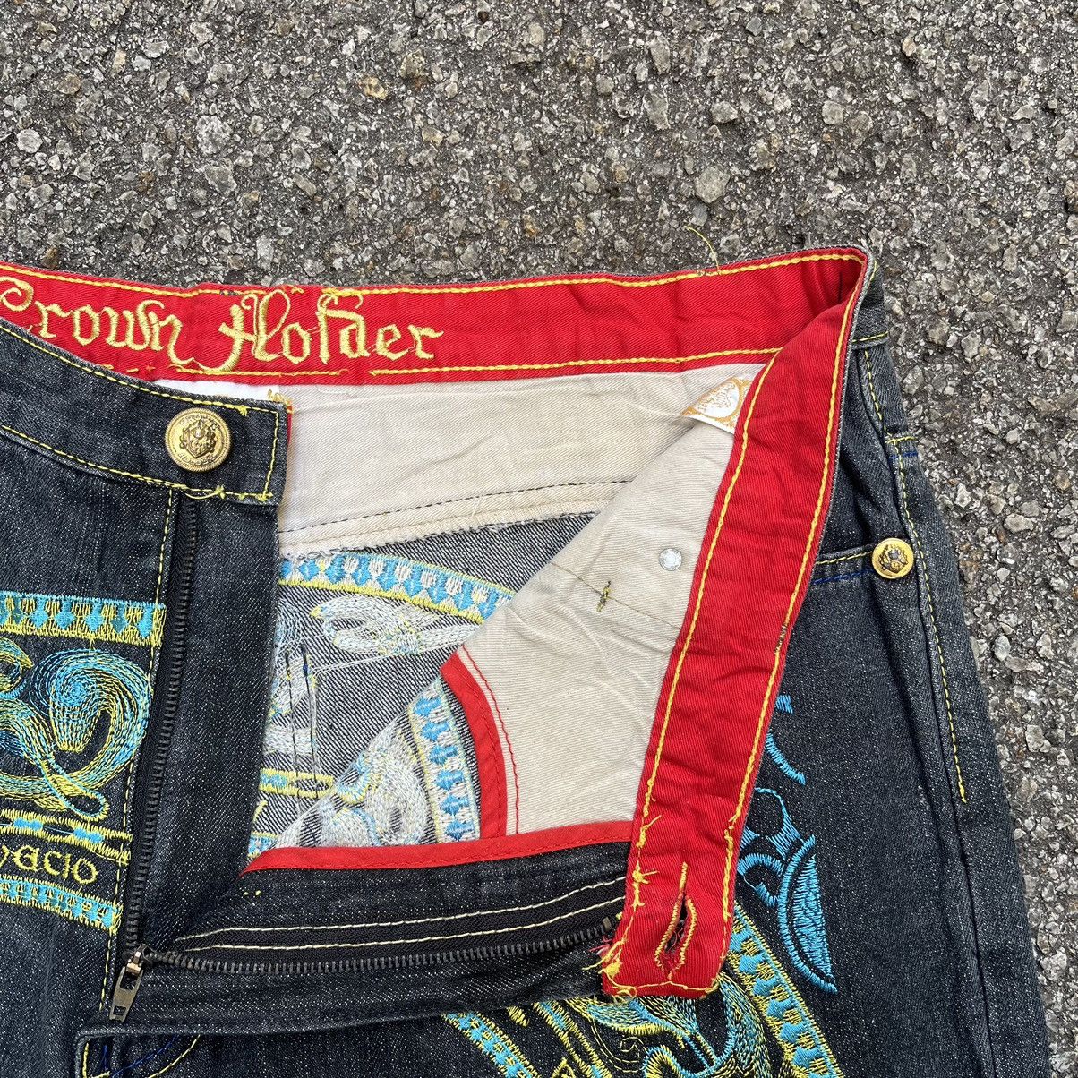 JNCO Vintage Crown Holder Arts Embroidery Denim Jeans Size US 40 / EU 56 - 6 Thumbnail