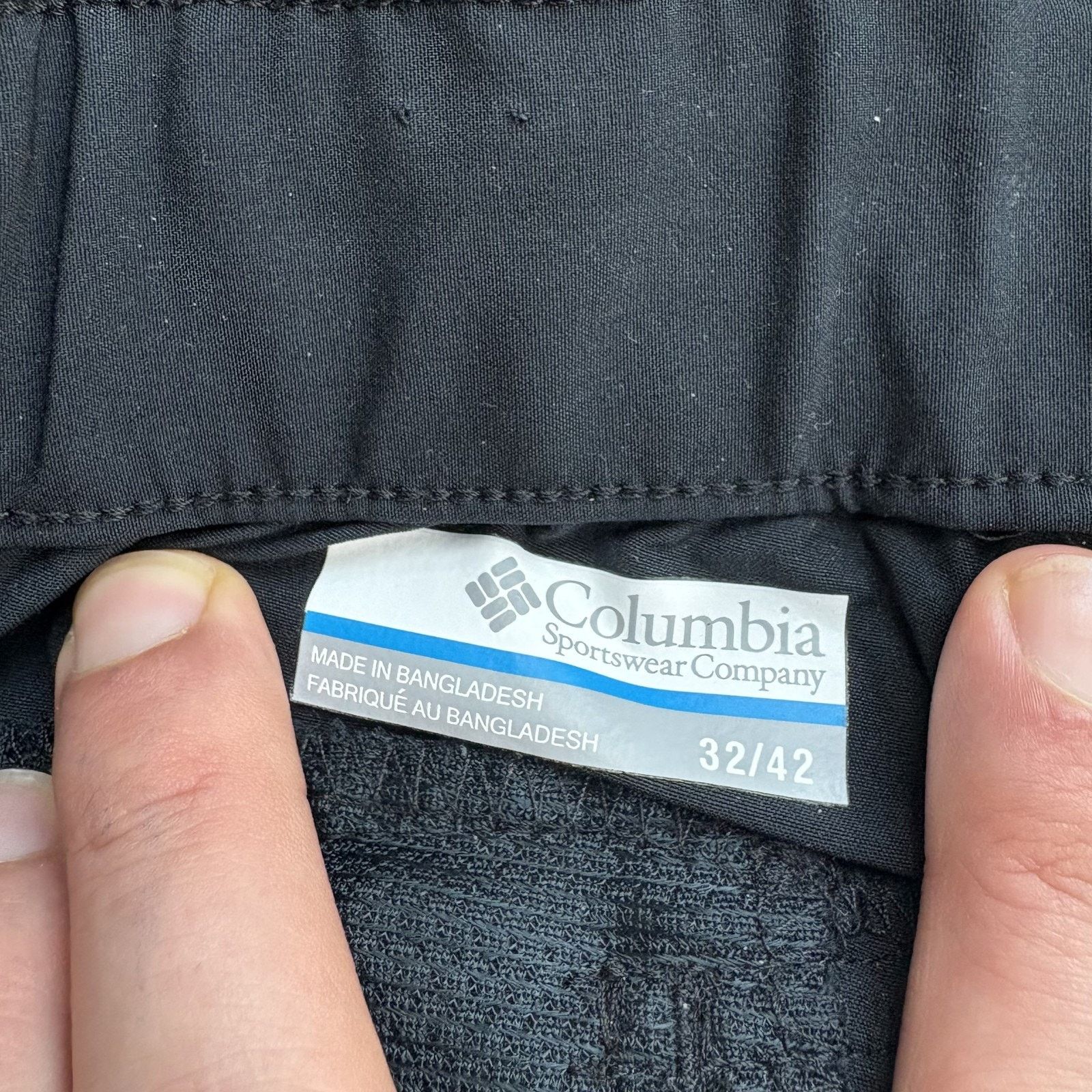 Columbia Columbia Mens Hiking Pants 32x42 Black Stretch Zip Pockets Size 32" / US 10 / IT 46 - 3 Thumbnail