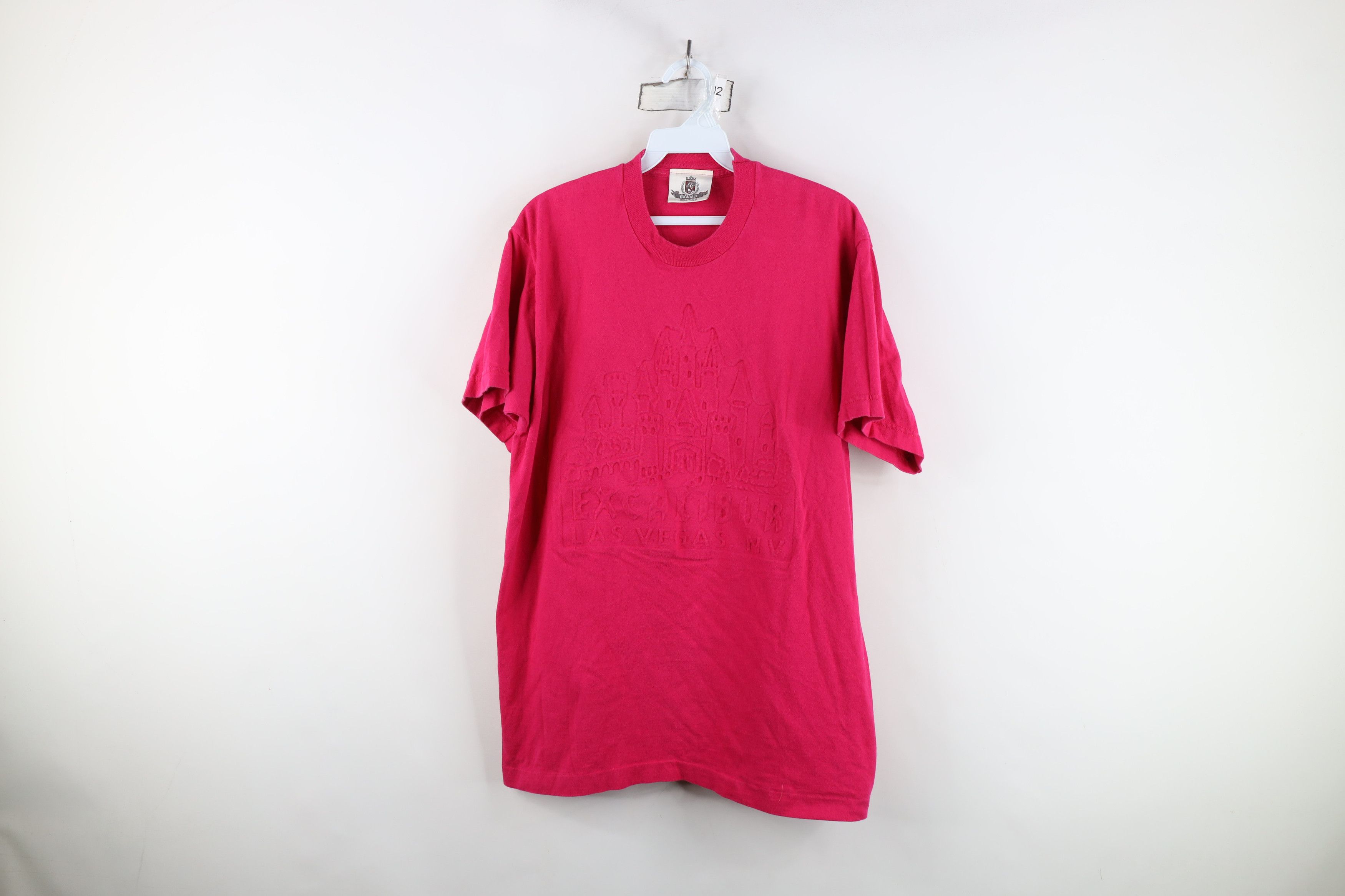 Vintage Vintage 90s Excalibur Las Vegas Casino T-Shirt Pink USA Size L / US 10 / IT 46 - 1 Thumbnail