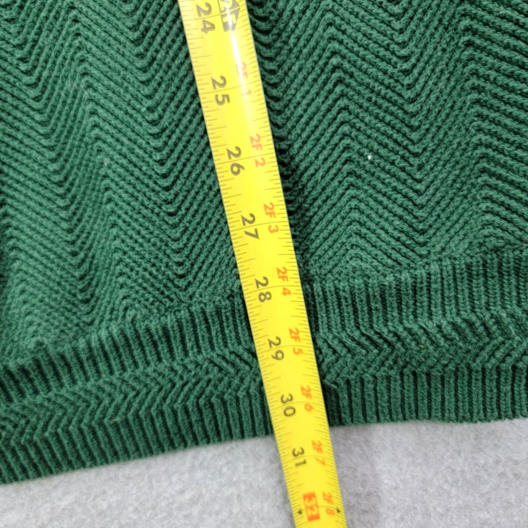 Ralph Lauren Chaps Ralph Lauren Sweater Mens Large Green Herringbone Crew Neck Pullover Logo Size US L / EU 52-54 / 3 - 7 Thumbnail