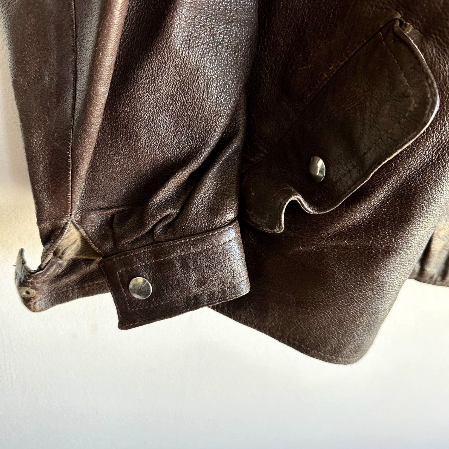 Vintage VINTAGE Leather Jacket 1950s Czech Gala High Quality 3XL Size US XXL / EU 58 / 5 - 5 Thumbnail