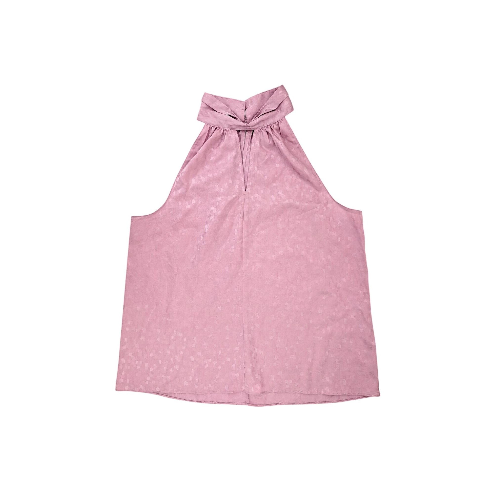 Worthington Worthington Women Pink Sleeveless Halter Neck Top Subtle Size M / US 6-8 / IT 42-44 - 1 Thumbnail