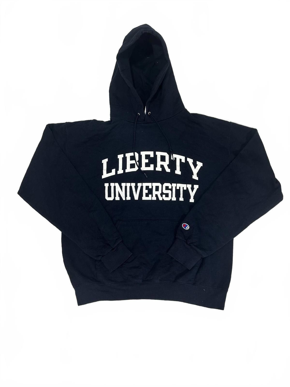 Champion Liberty University Black Hoodie Sweatshirt Medium Size US M / EU 48-50 / 2 - 2 Thumbnail