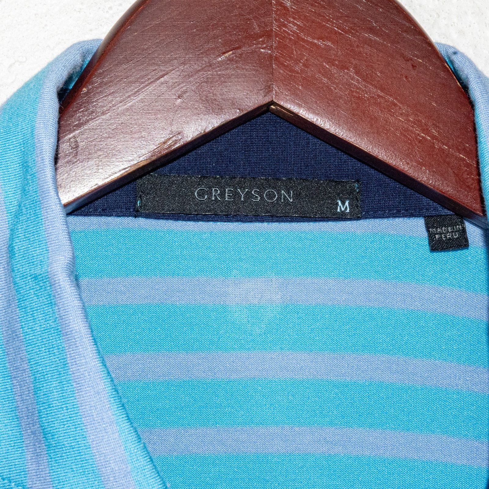 Other Greyson Medium Blue striped Golf Polo shirt Short Sleeve Size US M / EU 48-50 / 2 - 4 Thumbnail