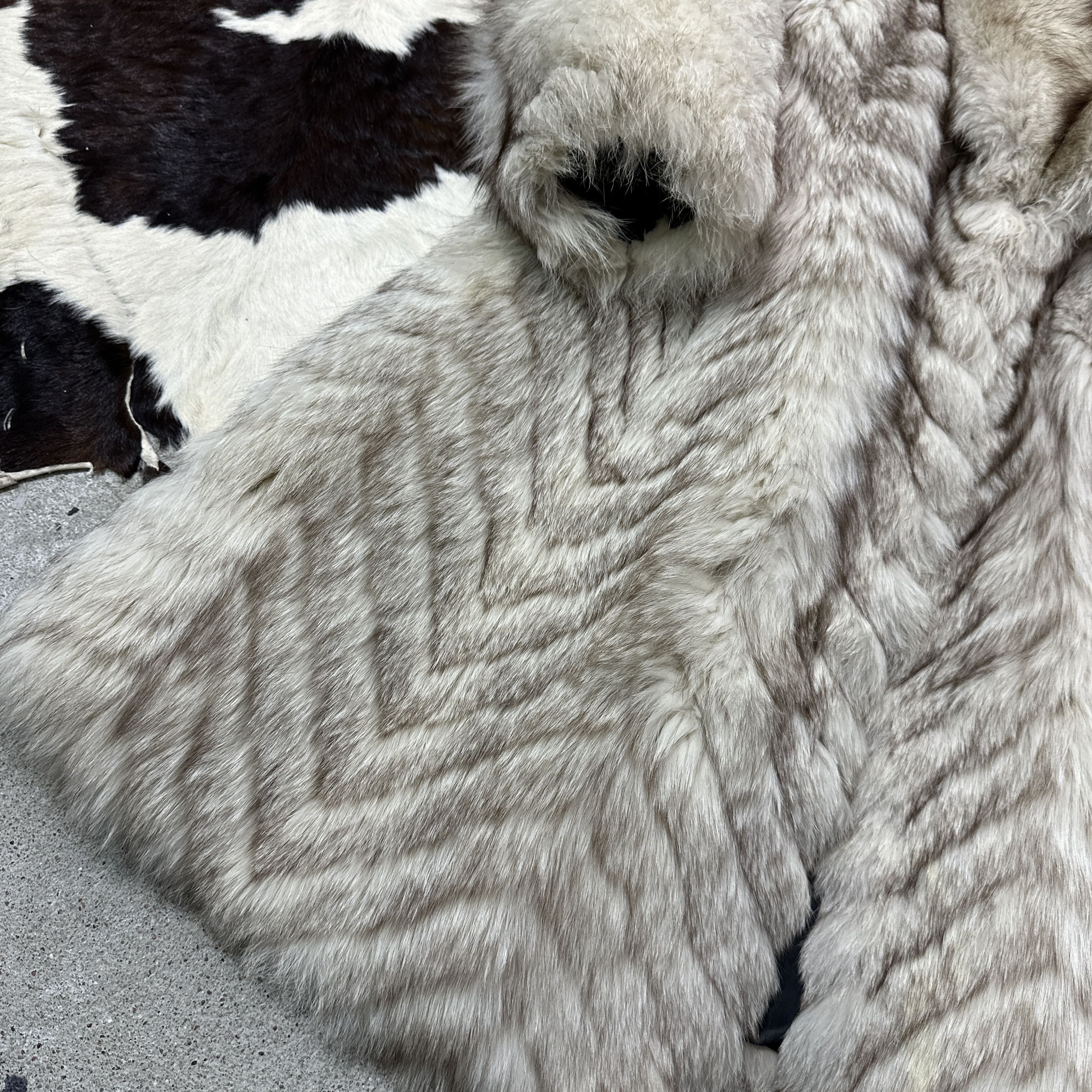 Vintage Vintage Old Money Real Silver Fox Fur Maxi Coat 80s Size L / US 10 / IT 46 - 9 Thumbnail