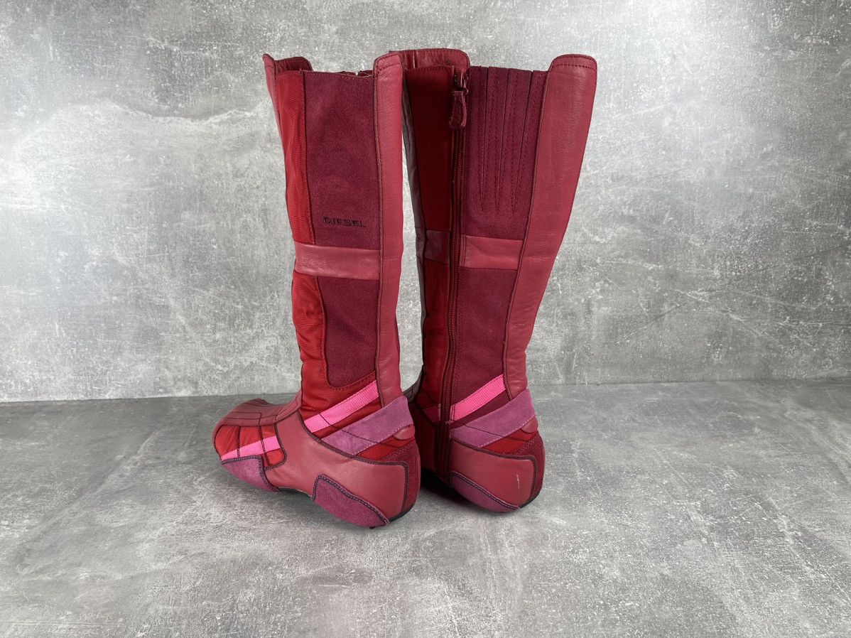 Diesel × Vintage Archive Diesel Y2K Vintage Square Zip Hi-Top Sneakers Boots Size US 10 / IT 40 - 5 Thumbnail