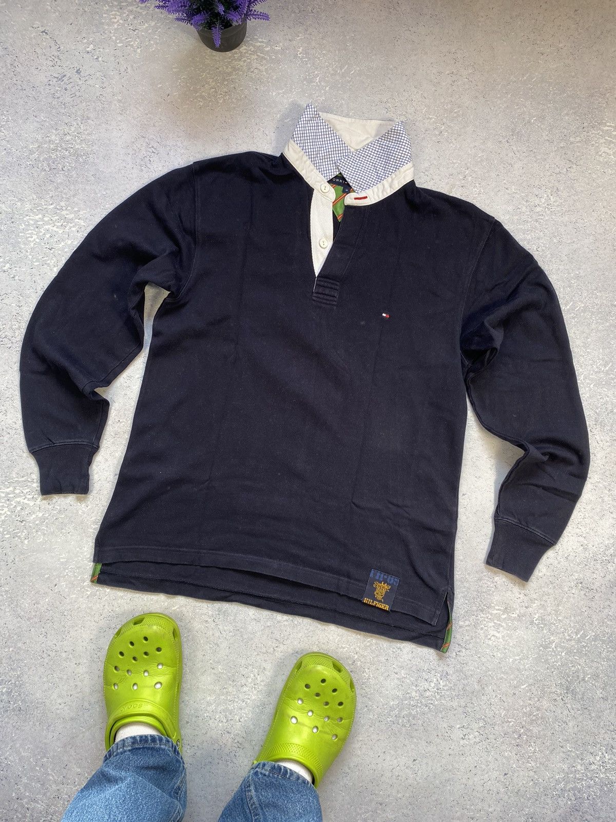 Tommy Hilfiger × Vintage Tommy Hilfiger Men’s Sweatshirt with Big Logo Size US M / EU 48-50 / 2 - 7 Thumbnail