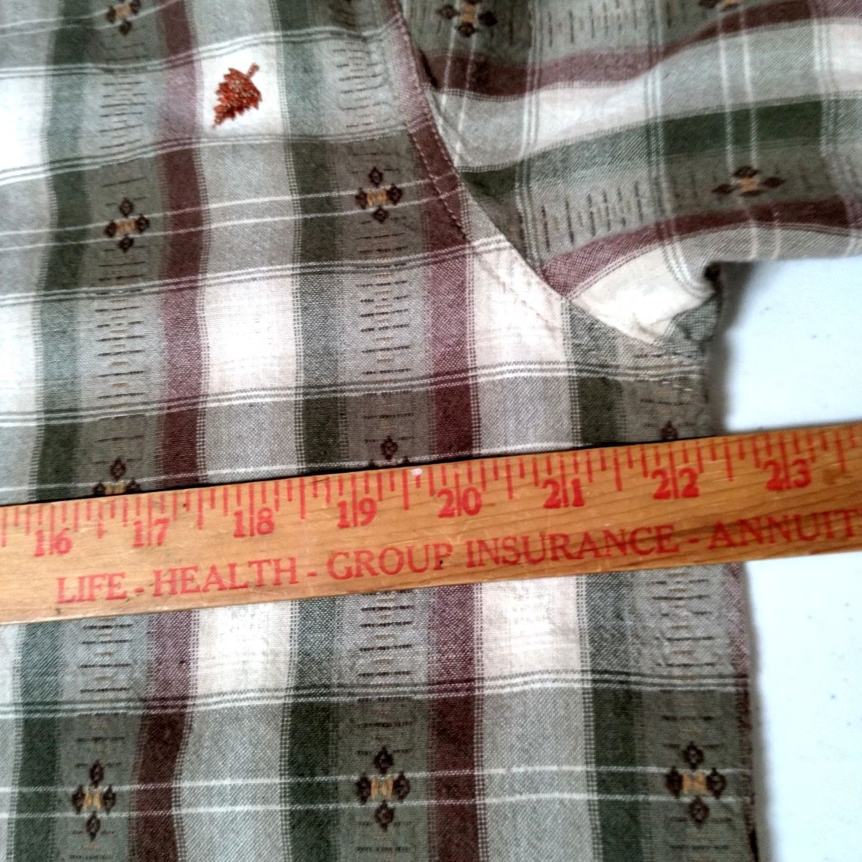 Vintage VINTAGE Casey & Max Blouse Women L Brown Plaid Embroidered Leaves Fall Autumn Leaf Casual Shirt Mens Womens Girls Boys Size L / US 10 / IT 46 - 6 Thumbnail