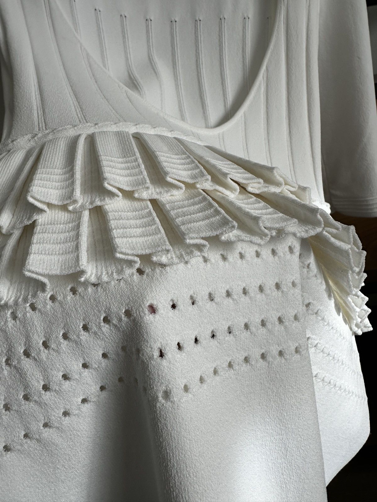 Dsquared2 Dsquared2 White Knit Open Back Dress – Made in Italy Size S / US 4 / IT 40 - 2 Thumbnail