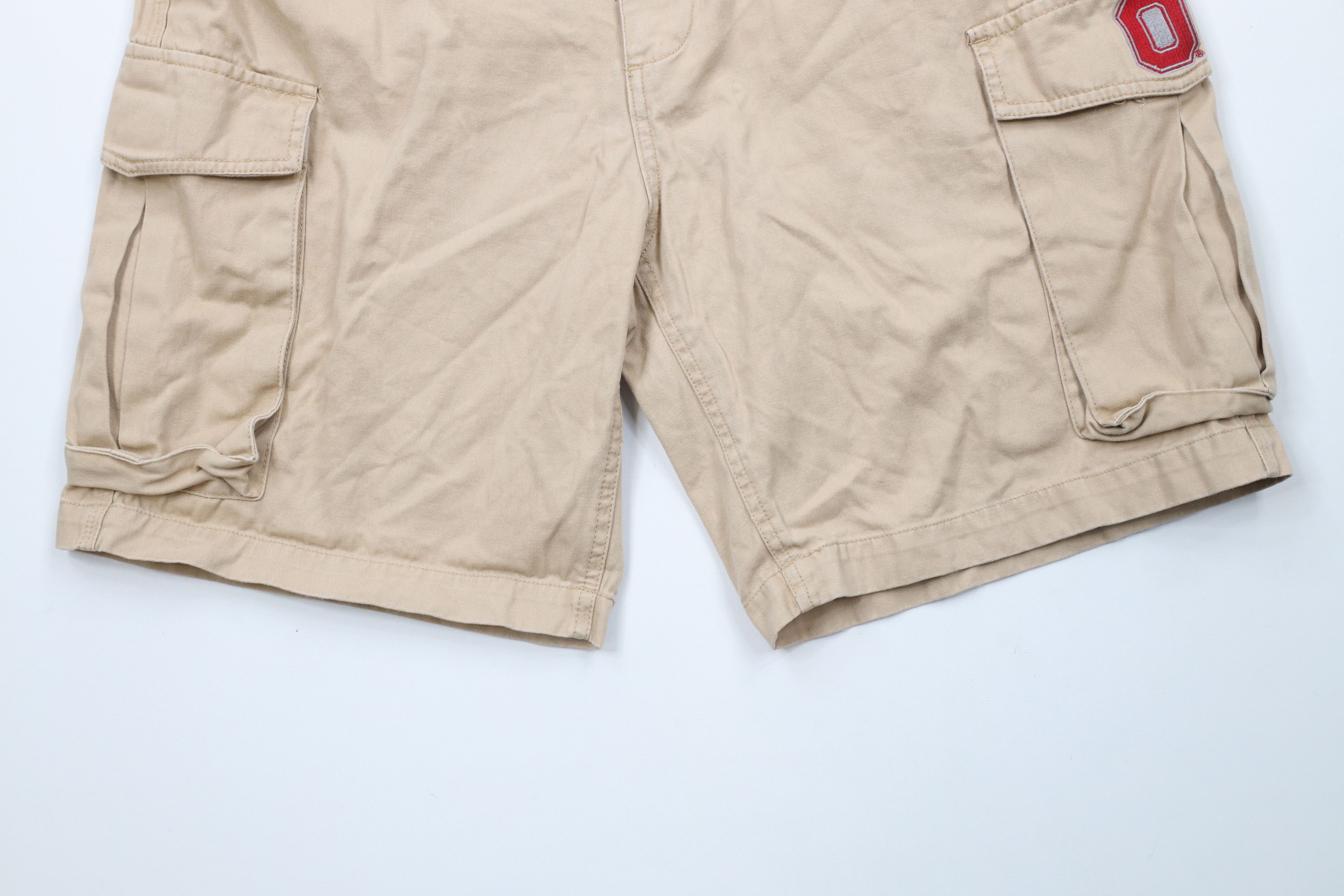 Vintage Vintage 90s Ohio State University Cargo Shorts Beige Cotton Size US 32 / EU 48 - 4 Thumbnail
