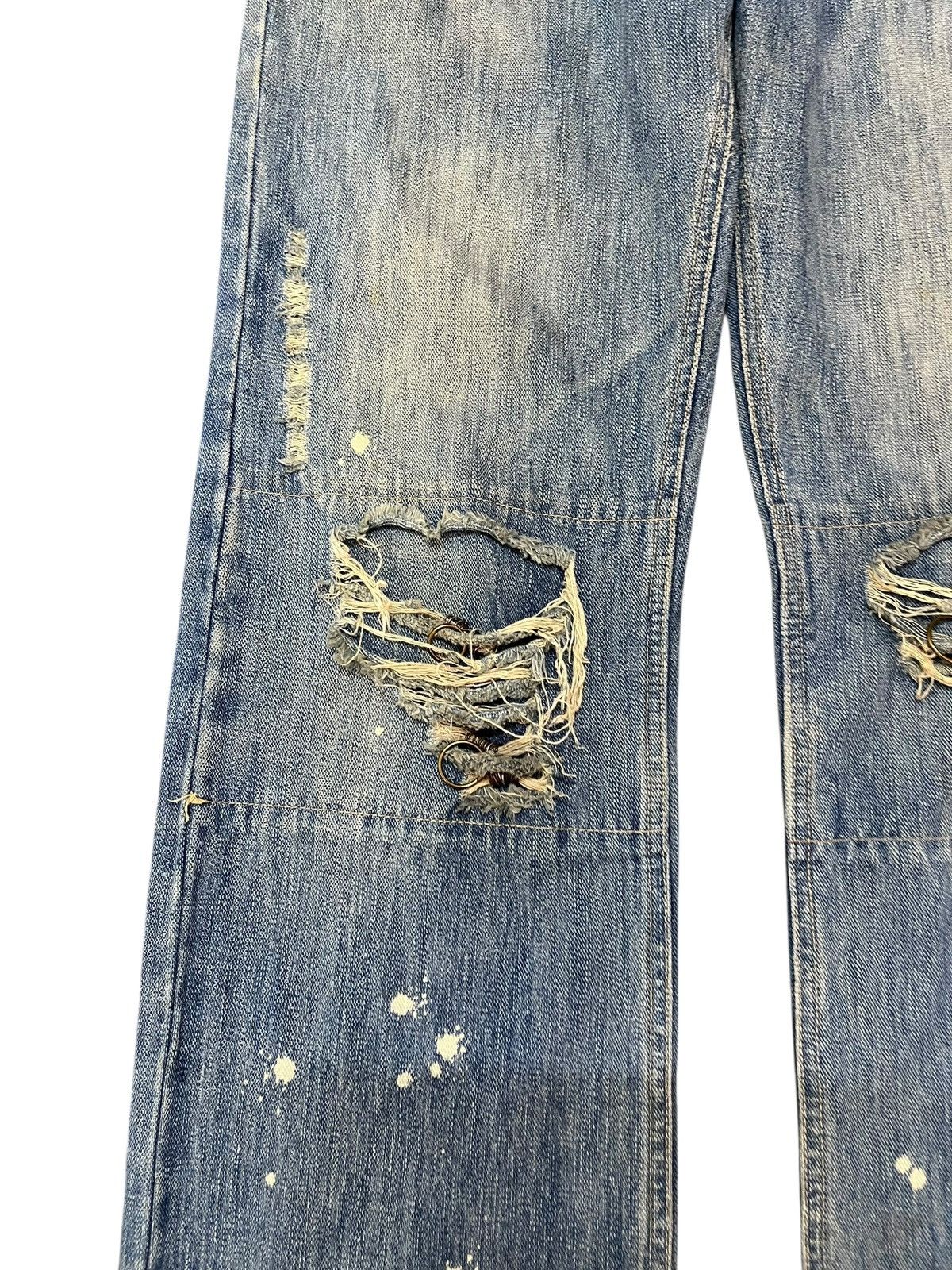Japanese Brand × Vintage Vintage Japanese Brand Ripped Chain Stitch Denim Size US 32 / EU 48 - 5 Thumbnail