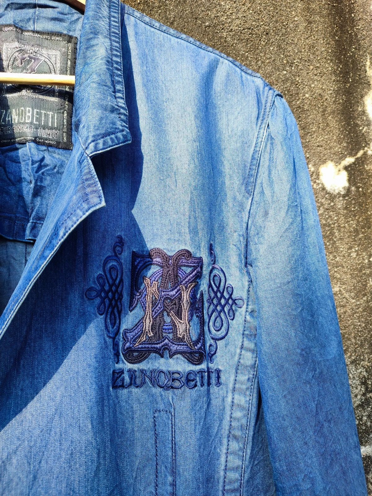 Vintage Vintage Zanobetti Firenze Denim Blazer – Made in Italy Size 38R - 3 Thumbnail
