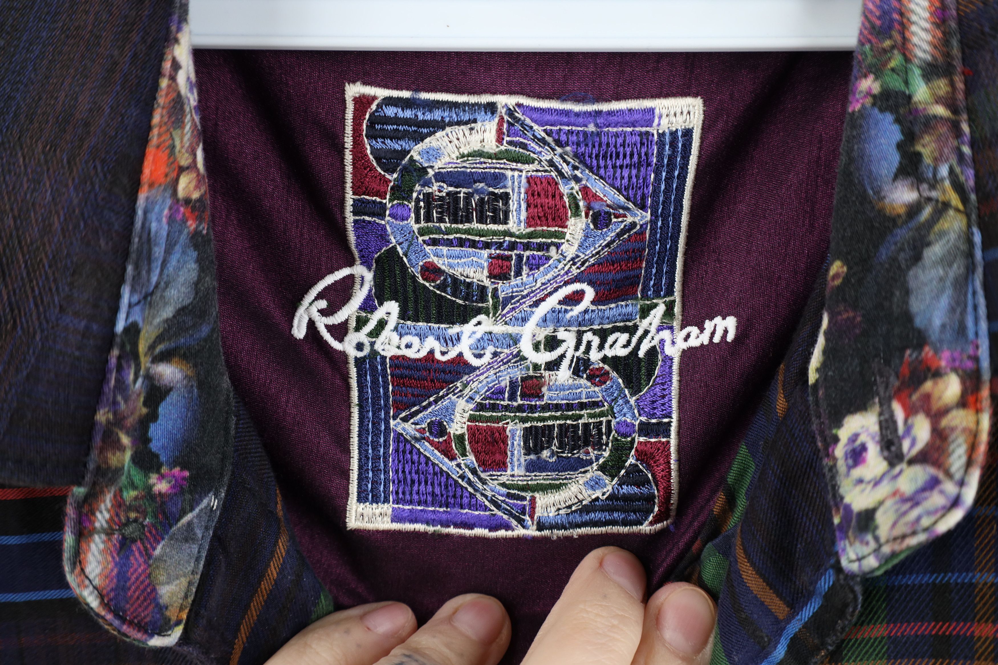 Robert Graham Robert Graham Rainbow Flower Flip Cuff Collared Button Shirt Size US XXL / EU 58 / 5 - 11 Thumbnail