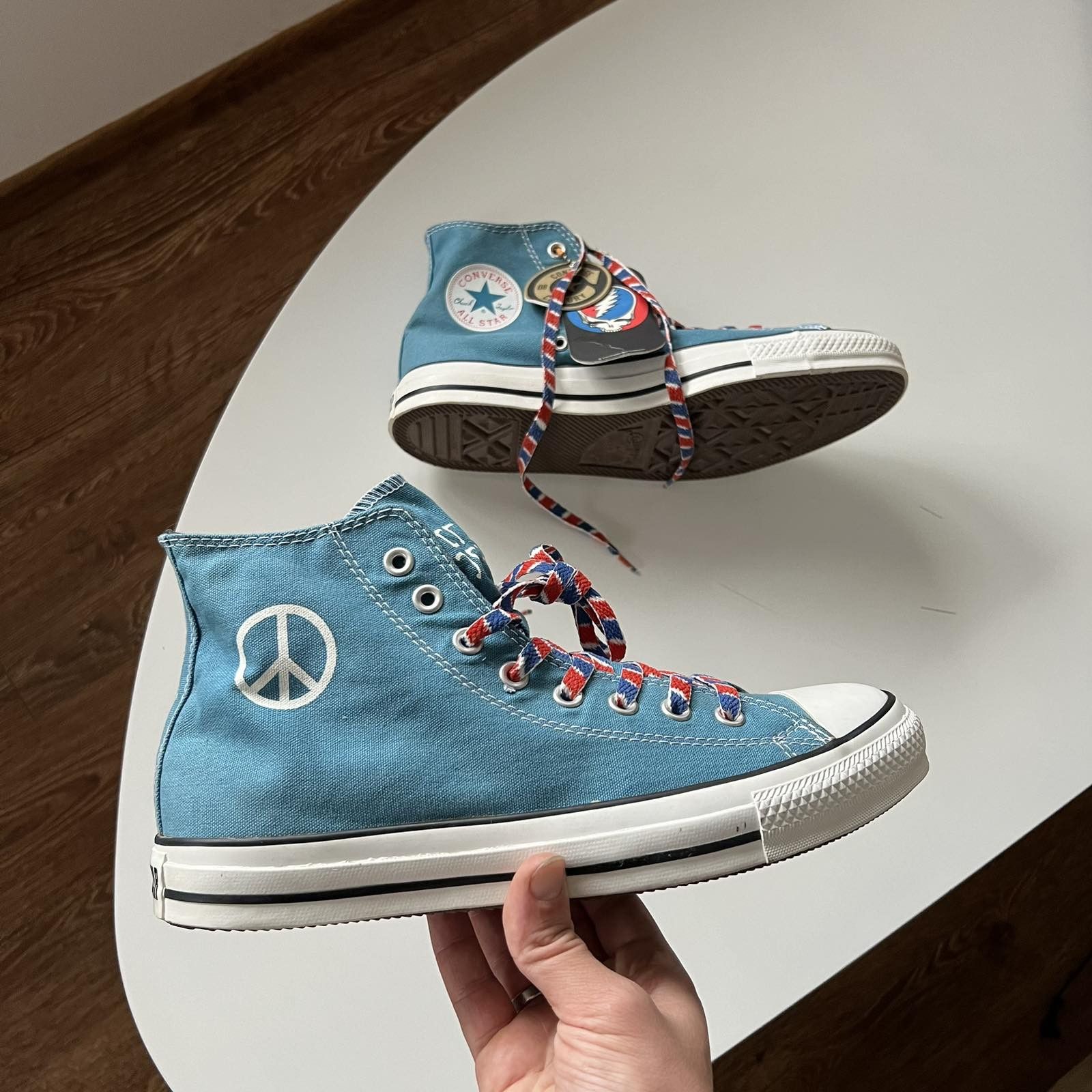 Band Tees RARE 2007 CONVERSE X GRATEFUL DEAD COLLECTION Sneakers SZ 43 Size US 9.5 / EU 42-43 - 2 Thumbnail