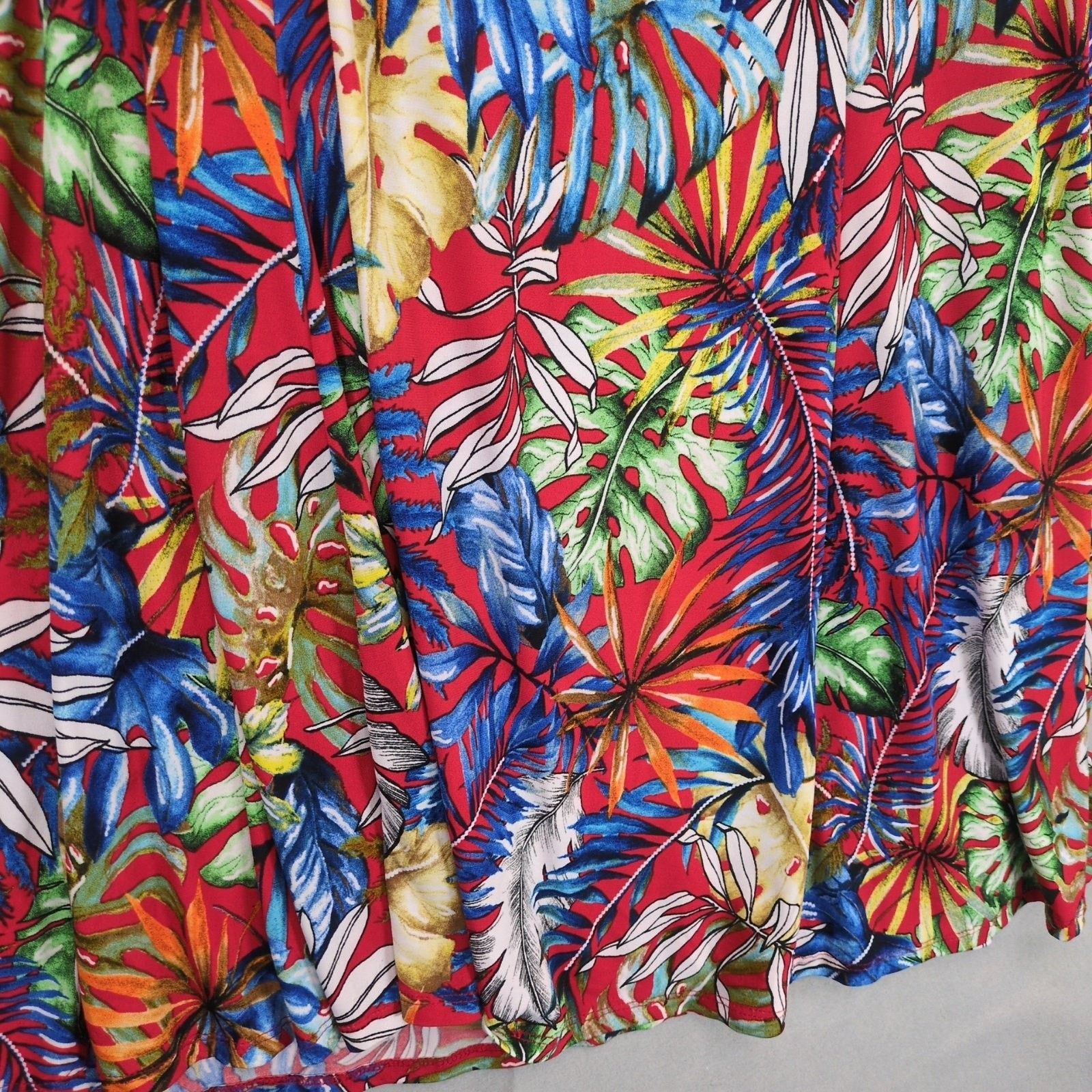 Other N Touch Tropical Print Flutter Sleeve Midi Dress, Size XL Size XL / US 12-14 / IT 48-50 - 4 Thumbnail