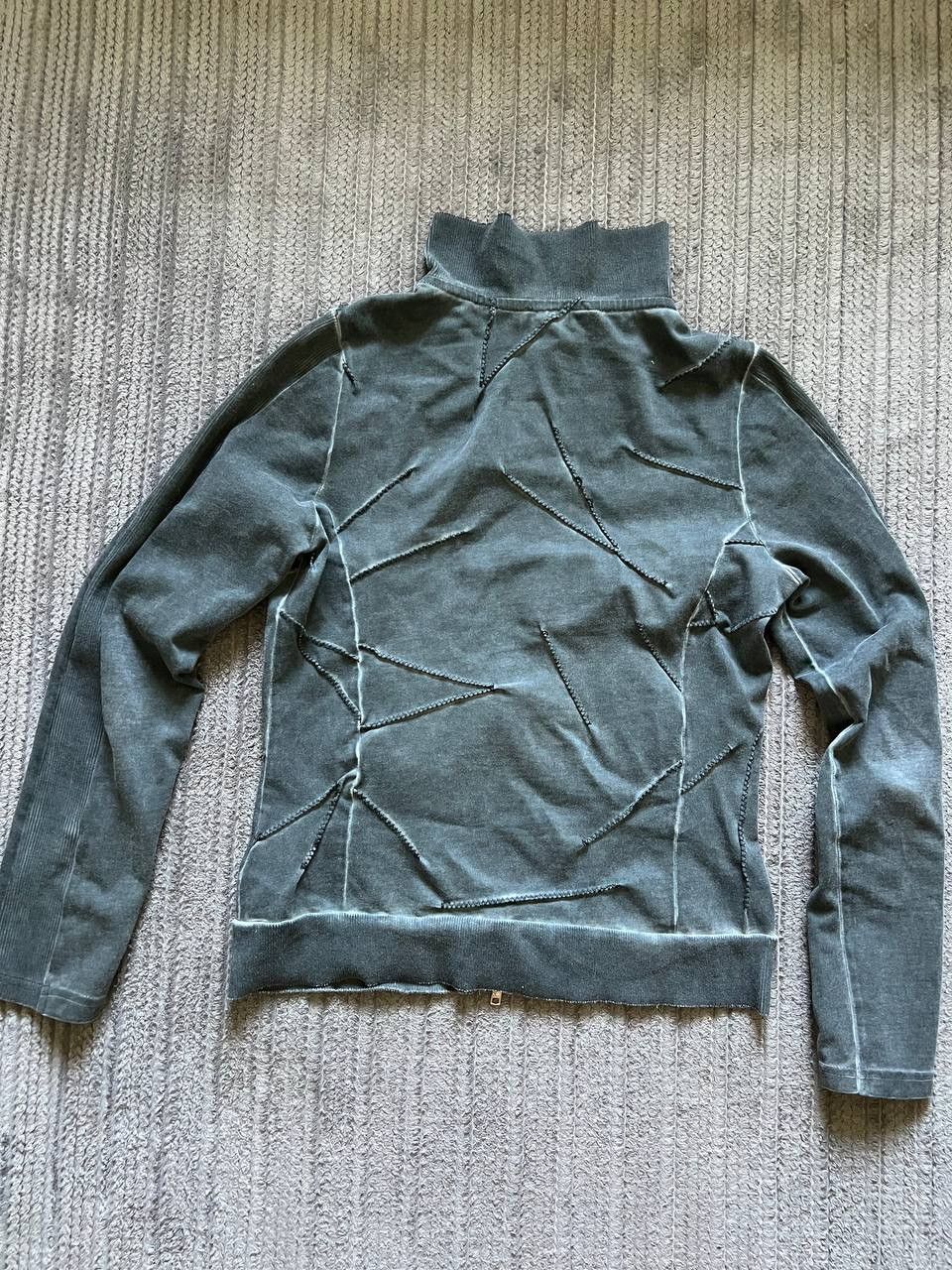 If Six Was Nine × Vintage Vintage Y2K Scar Owens Style Patchwork Zip Up Hoodie Size US S / EU 44-46 / 1 - 14 Thumbnail