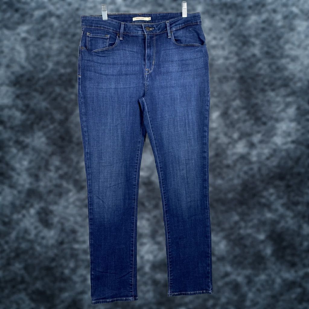 Levi's Levi's Jeans Women 32 Dark Blue Denim Mid Rise Skinny Stretch Pockets 5-Pocket Design City College Size 24" / US 00 / IT 34 - 1 Thumbnail