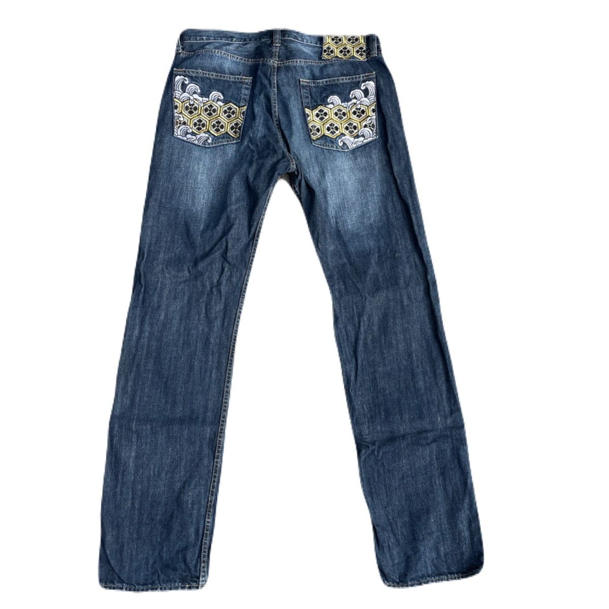 If Six Was Nine 2000s Japanese archive Sukajan Wabori Embroidery Jeans Size US 34 / EU 50 - 2 Thumbnail