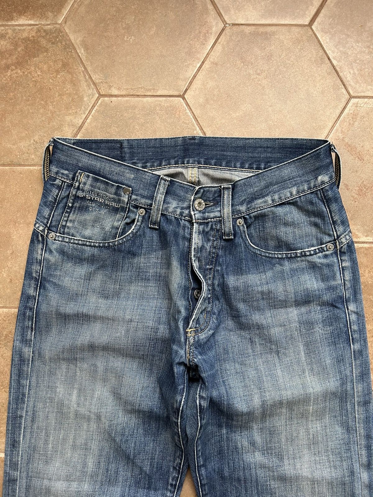 G-Star VINTAGE Y2K G STAR RAW DENIM JEANS DISTRIBUTED 31/34 Size US 31 - 3 Thumbnail