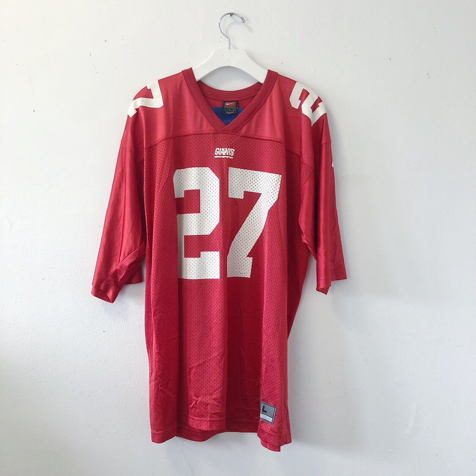 Nike 2000s Nike New York Giants Ron Dayne #27 Alternate Jersey Size US L / EU 52-54 / 3 - 3 Thumbnail