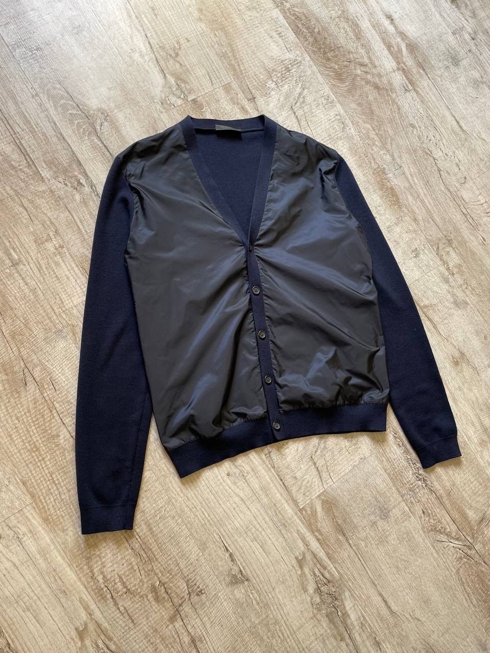 Prada Wool Cardigan Prada Nylon Size US L / EU 52-54 / 3 - 9 Thumbnail