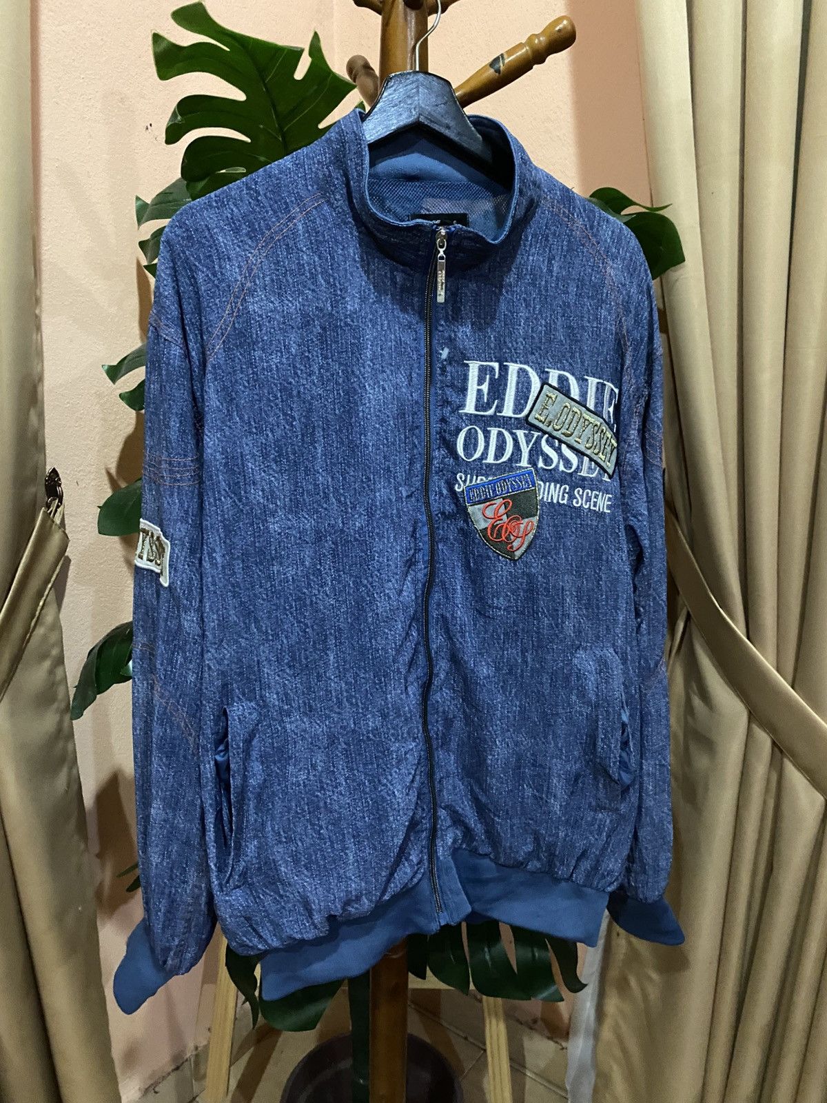 Vintage Vintage Eddie Odyssey Blue Zip-Up Track Jacket –Sportswear Size US XXL / EU 58 / 5 - 3 Thumbnail