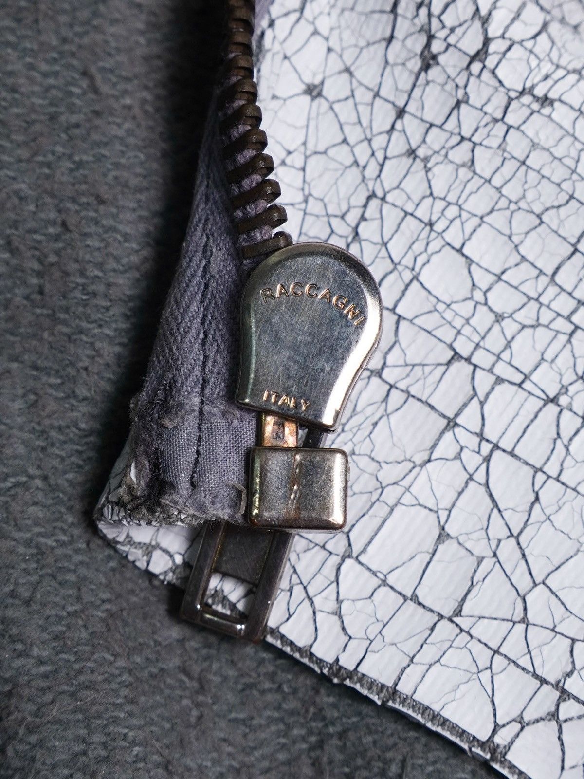 Rick Owens AW13 Cracked Paint Bomber Jacket Size US M / EU 48-50 / 2 - 4 Thumbnail