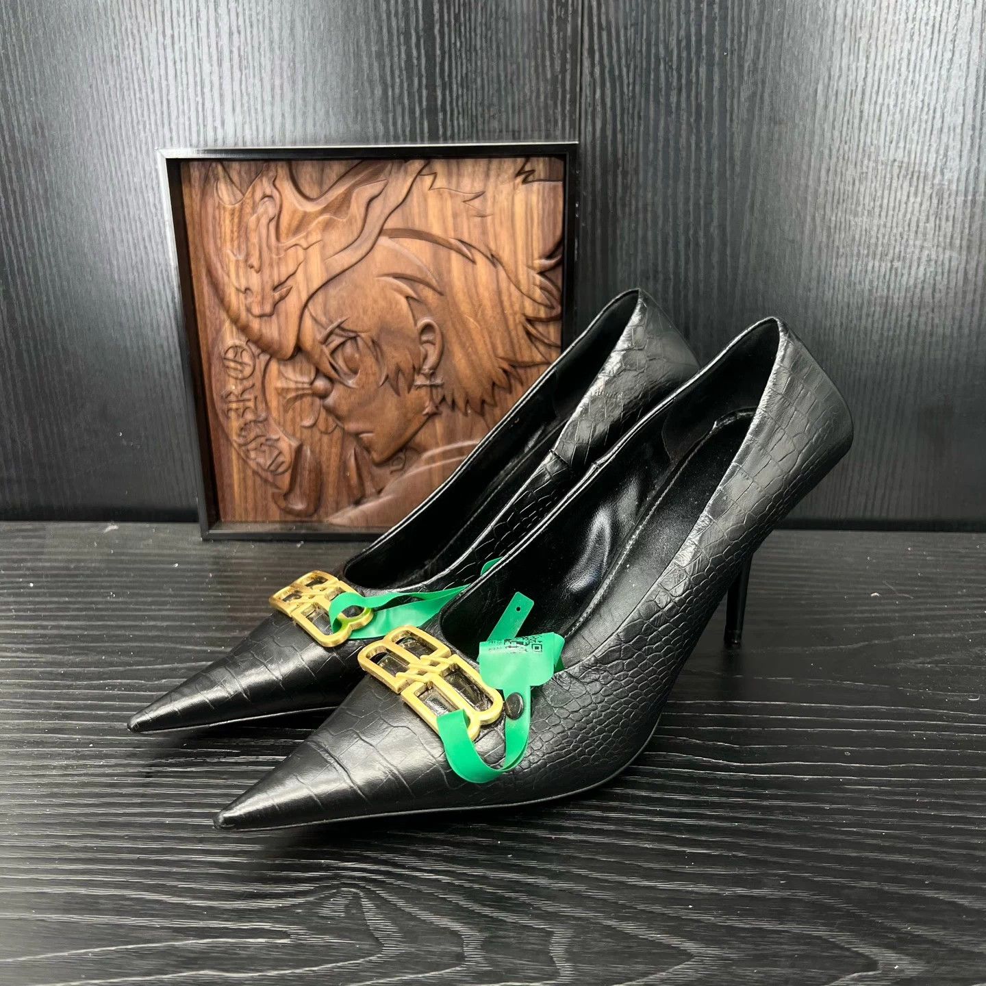 Balenciaga Balenciaga Knife Croc Embossed Heels 40 with Box Size US 9 / IT 39 - 1 Thumbnail