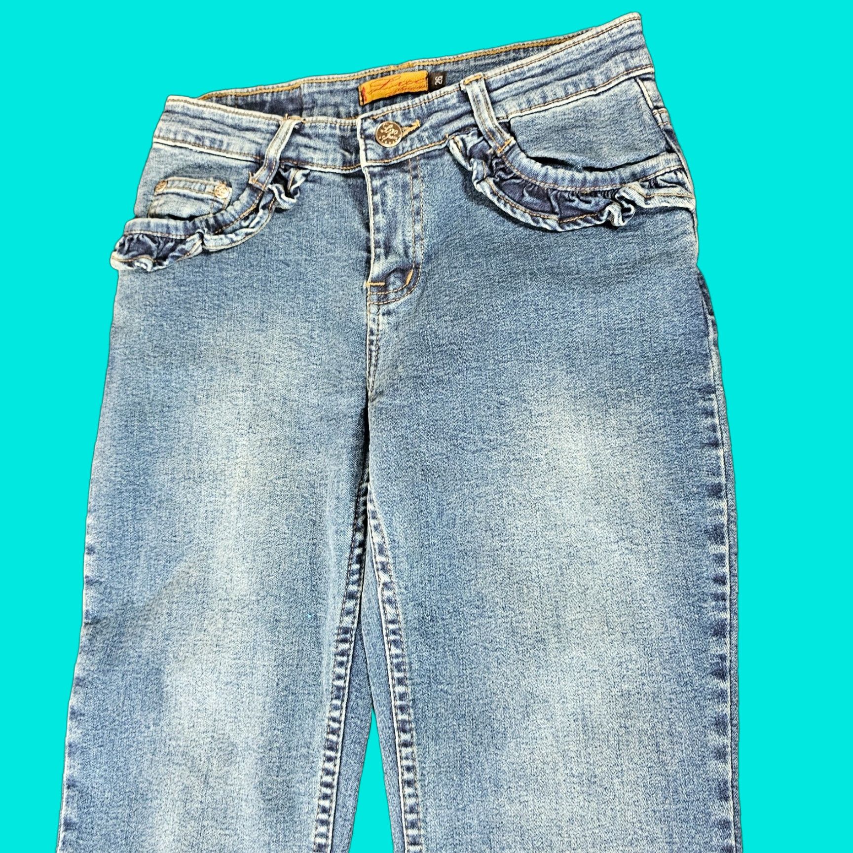 Denime VINTAGE Luc Jeans Womens Flared Denim Jeans Walnut 26 Waist Blue 90s Women's Size 26" / US 2 / IT 38 - 1 Thumbnail